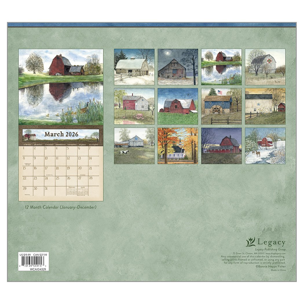 2026 Legacy Country Path - Deluxe Wall Calendar
