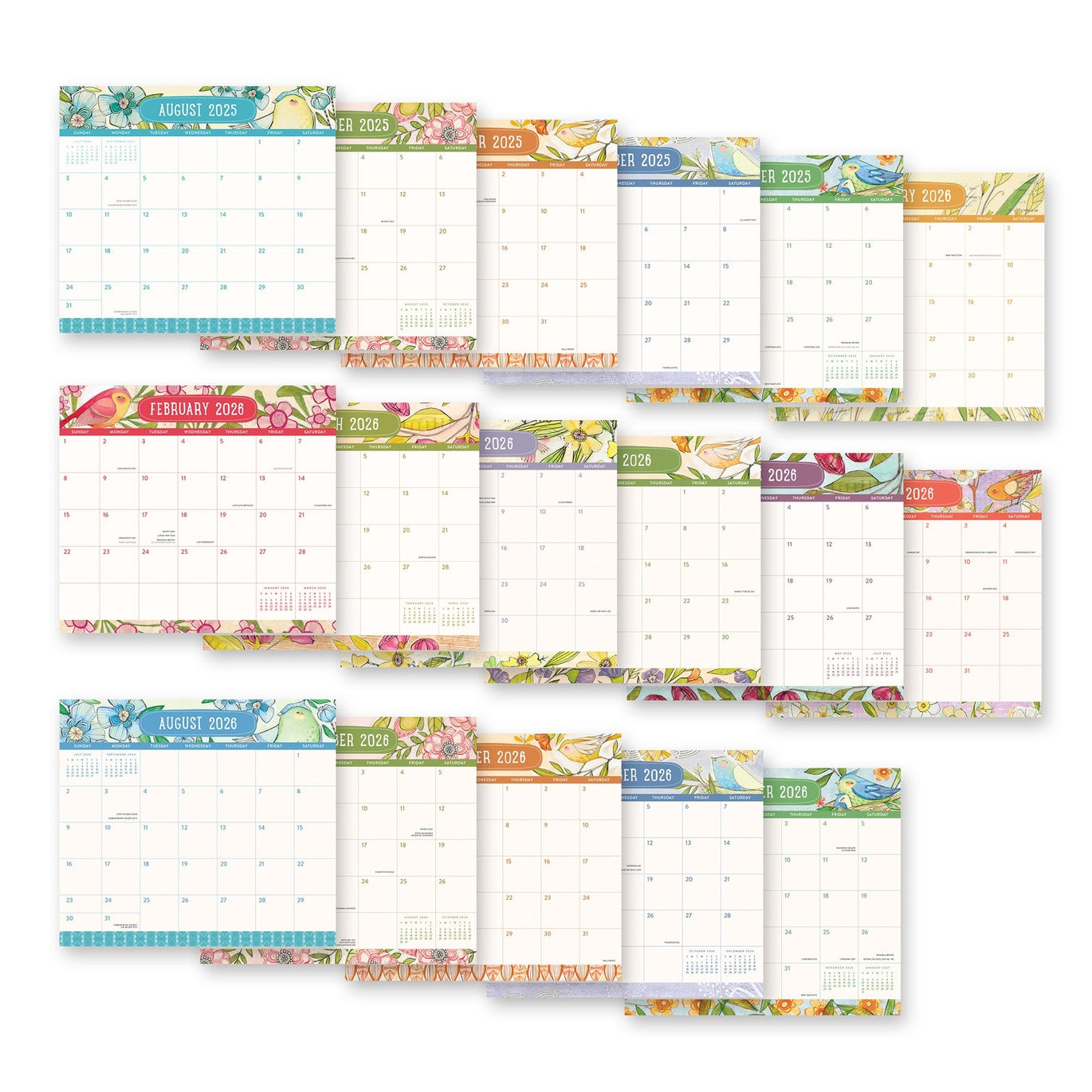 2026 Where Love Grows - 17-Month Monthly Magnetic Pad Calendar