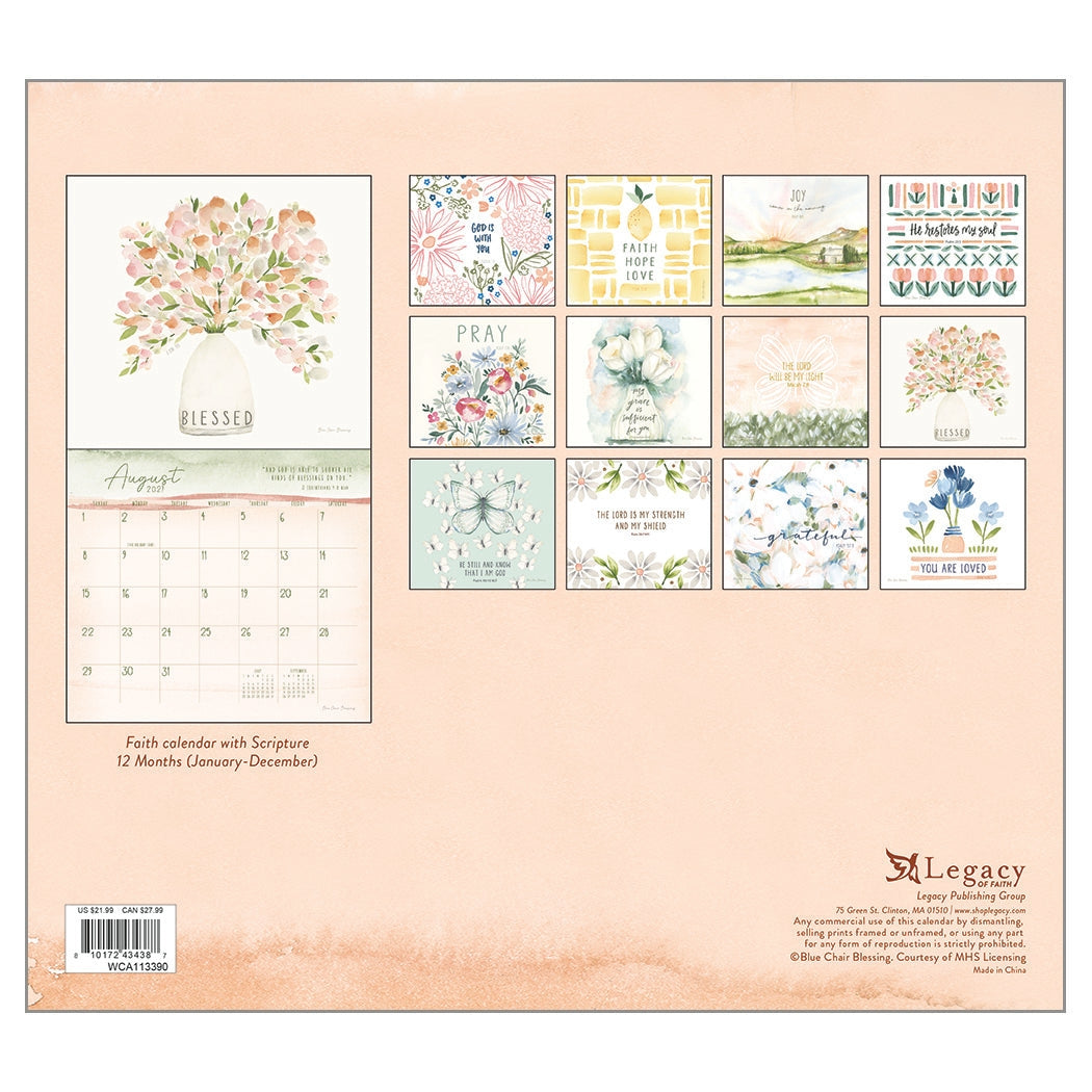 2027 Grace Upon Grace - Deluxe Wall Calendar by Blue Chair Blessing