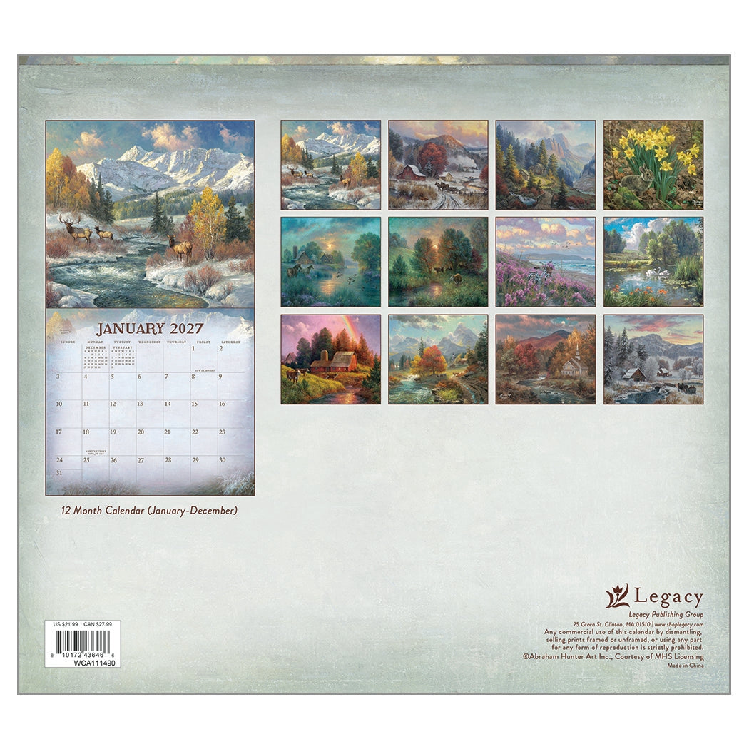 2027 Four Seasons - Deluxe Wall Calendar by Abraham Hunter