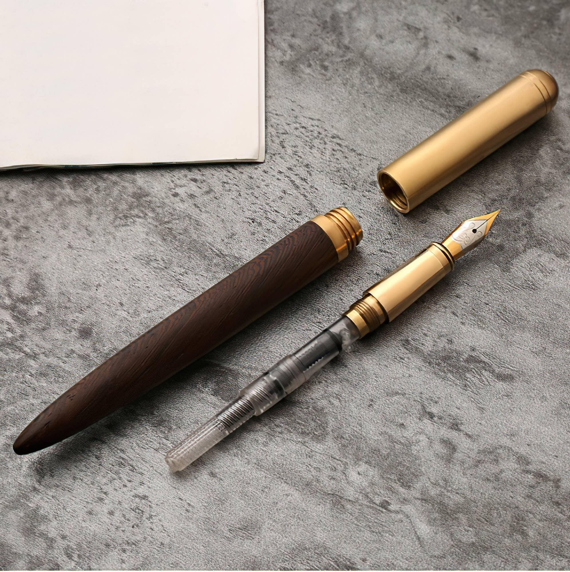 Handmade Wood Fountain Pen | The Hemmingway : Cherry (Boxed)