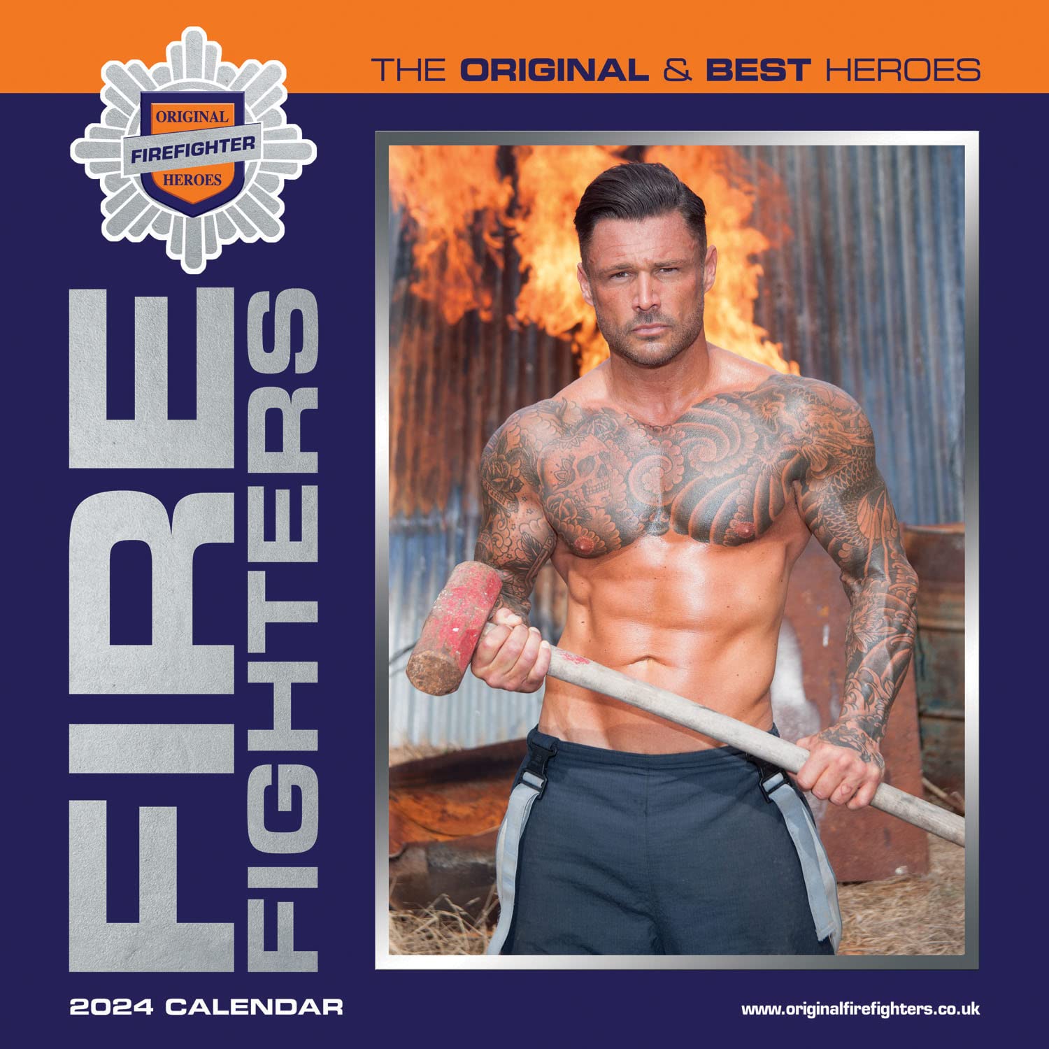 2024 Firefighters v2 Square Wall Calendar