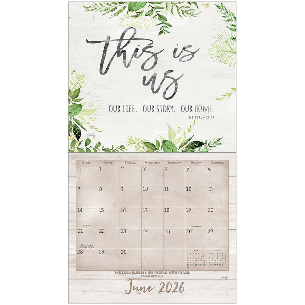 2026 Legacy Faith And Family - Scripture - Deluxe Wall Calendar