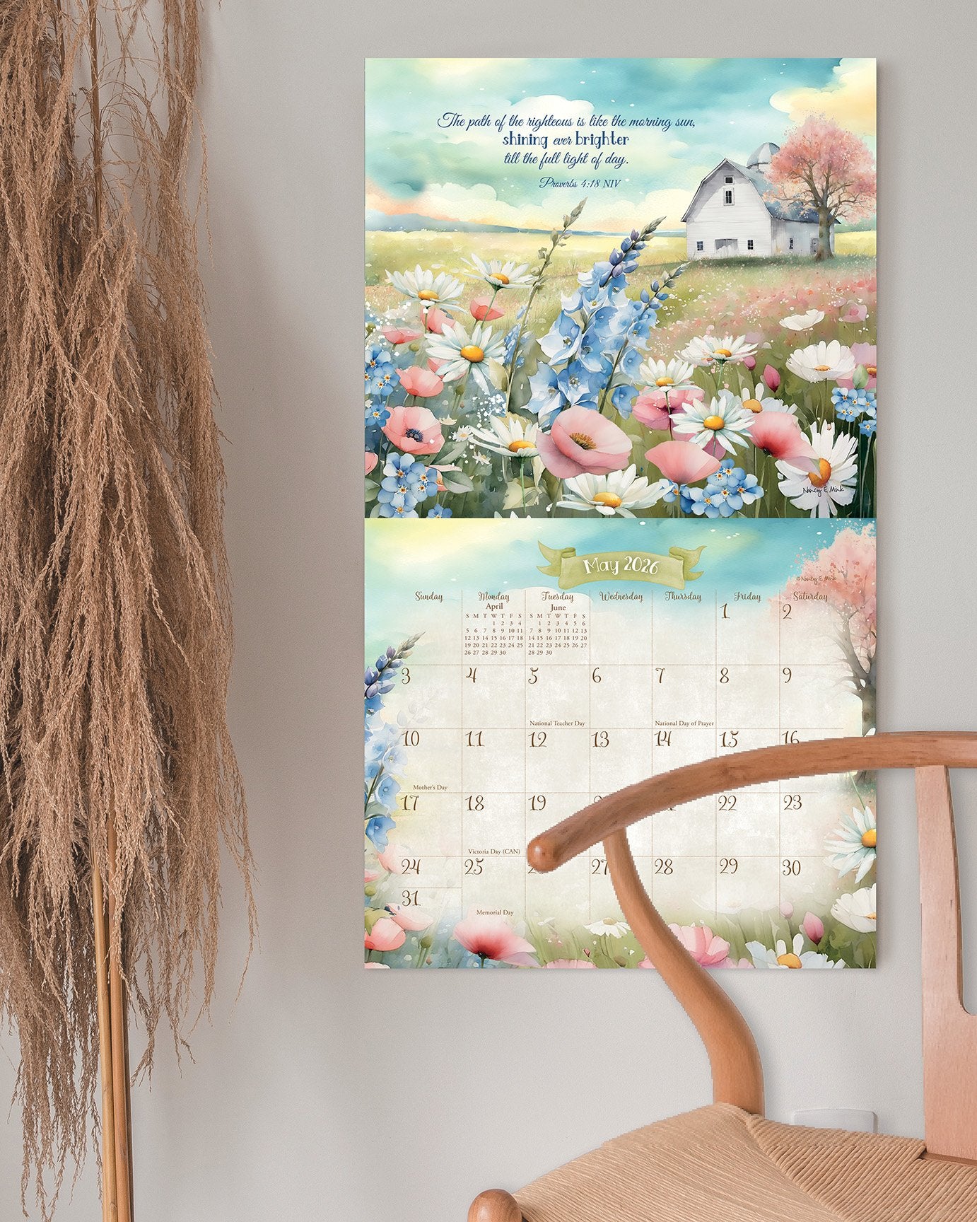 2026 Legacy Faithful Heart & Home - Scripture - Deluxe Wall Calendar