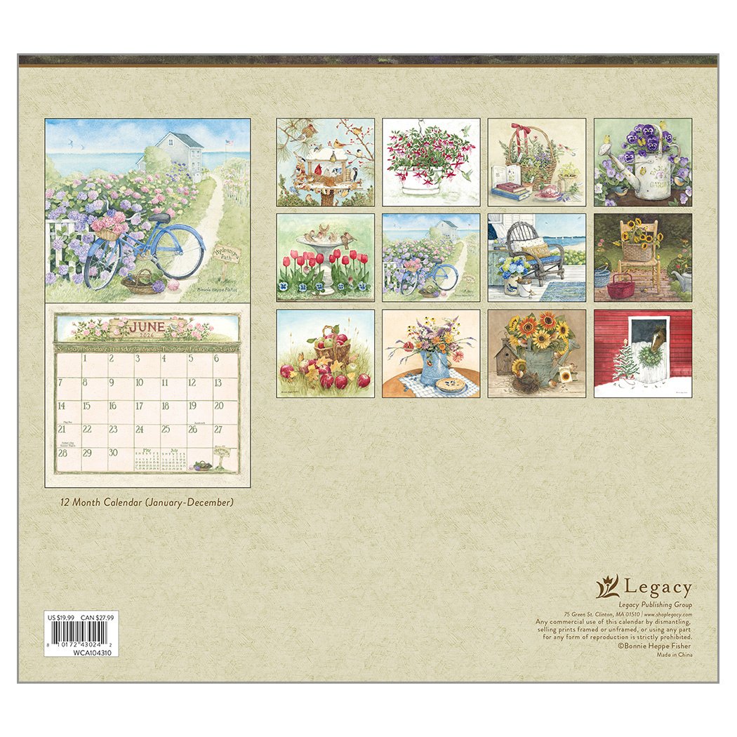 2026 Legacy Garden Path - Deluxe Wall Calendar
