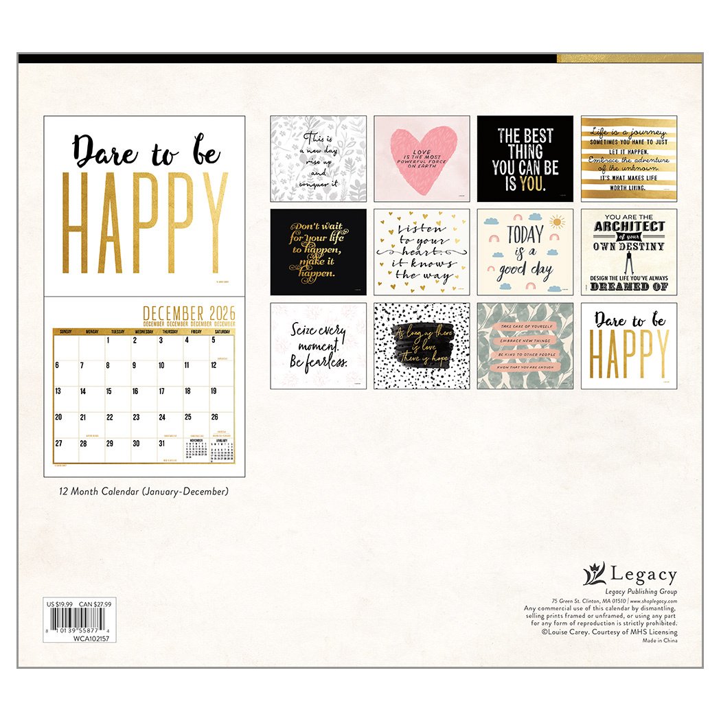 2026 Legacy Live Laugh Love - Deluxe Wall Calendar