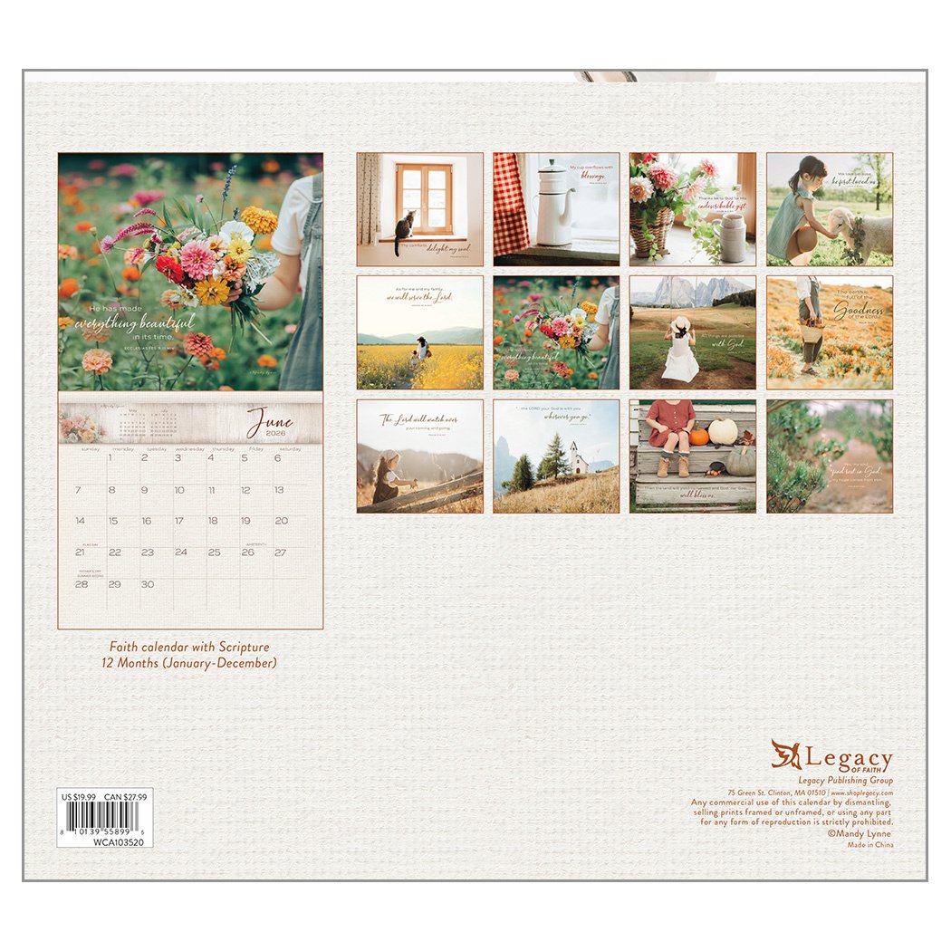 2026 Legacy Living In The Light - Deluxe Wall Calendar