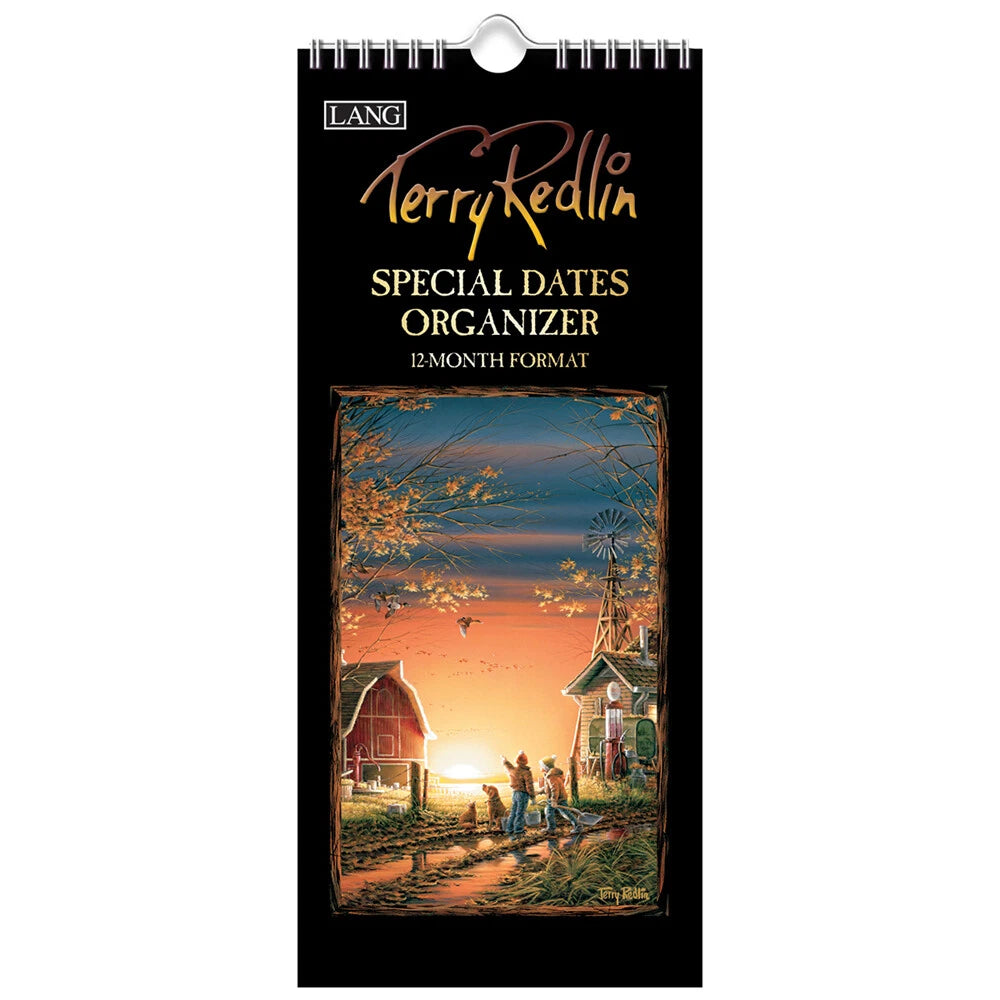 LANG Terry Redlin Special Date Organizer - Perpetual Slim Wall Calendar