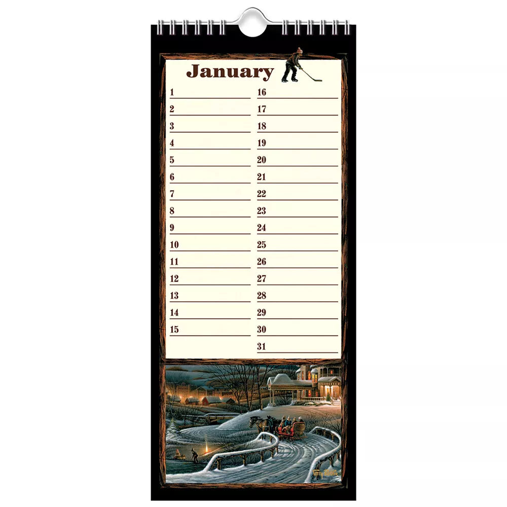 LANG Terry Redlin Special Date Organizer - Perpetual Slim Wall Calendar