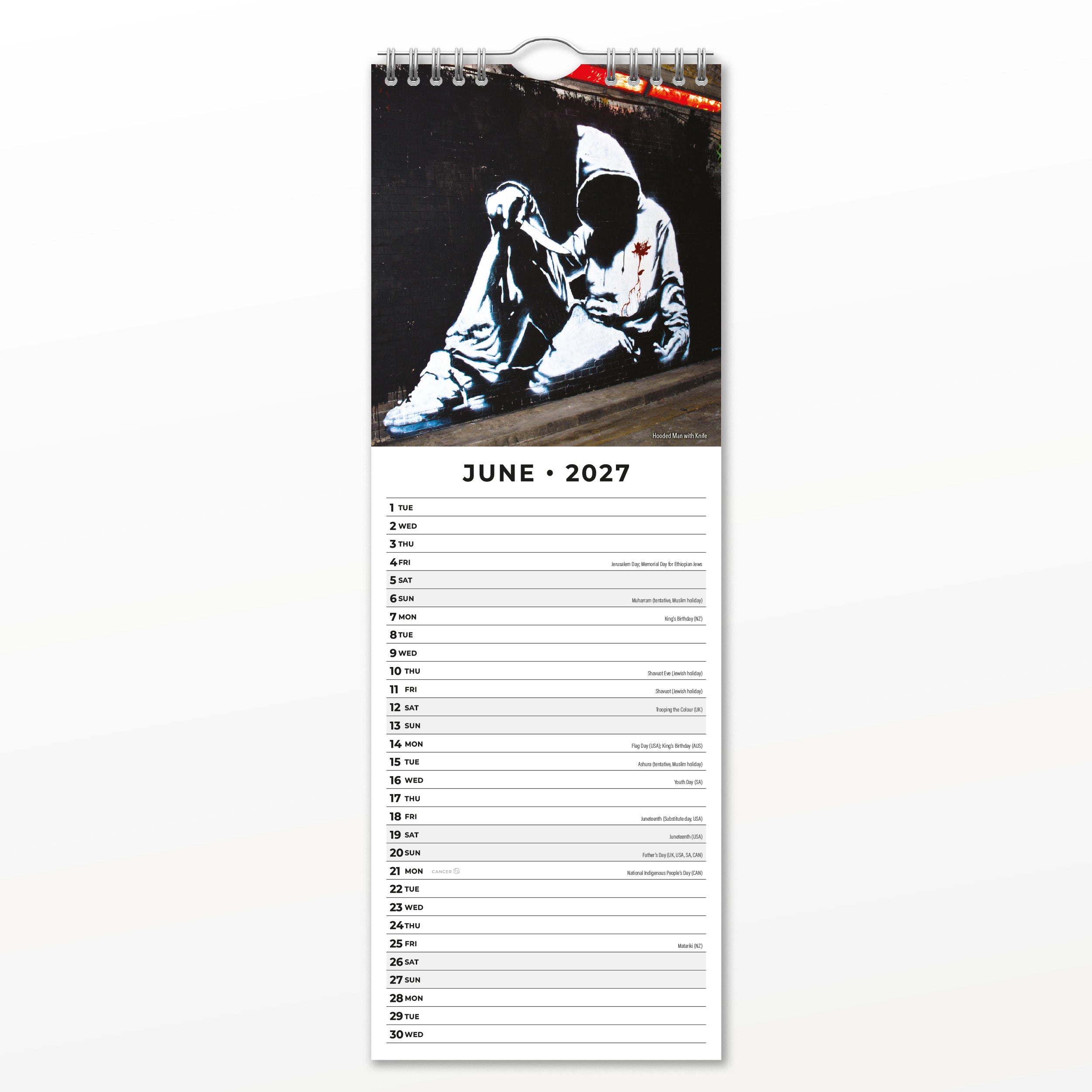 2027 Banksy - Slim Wall Calendar
