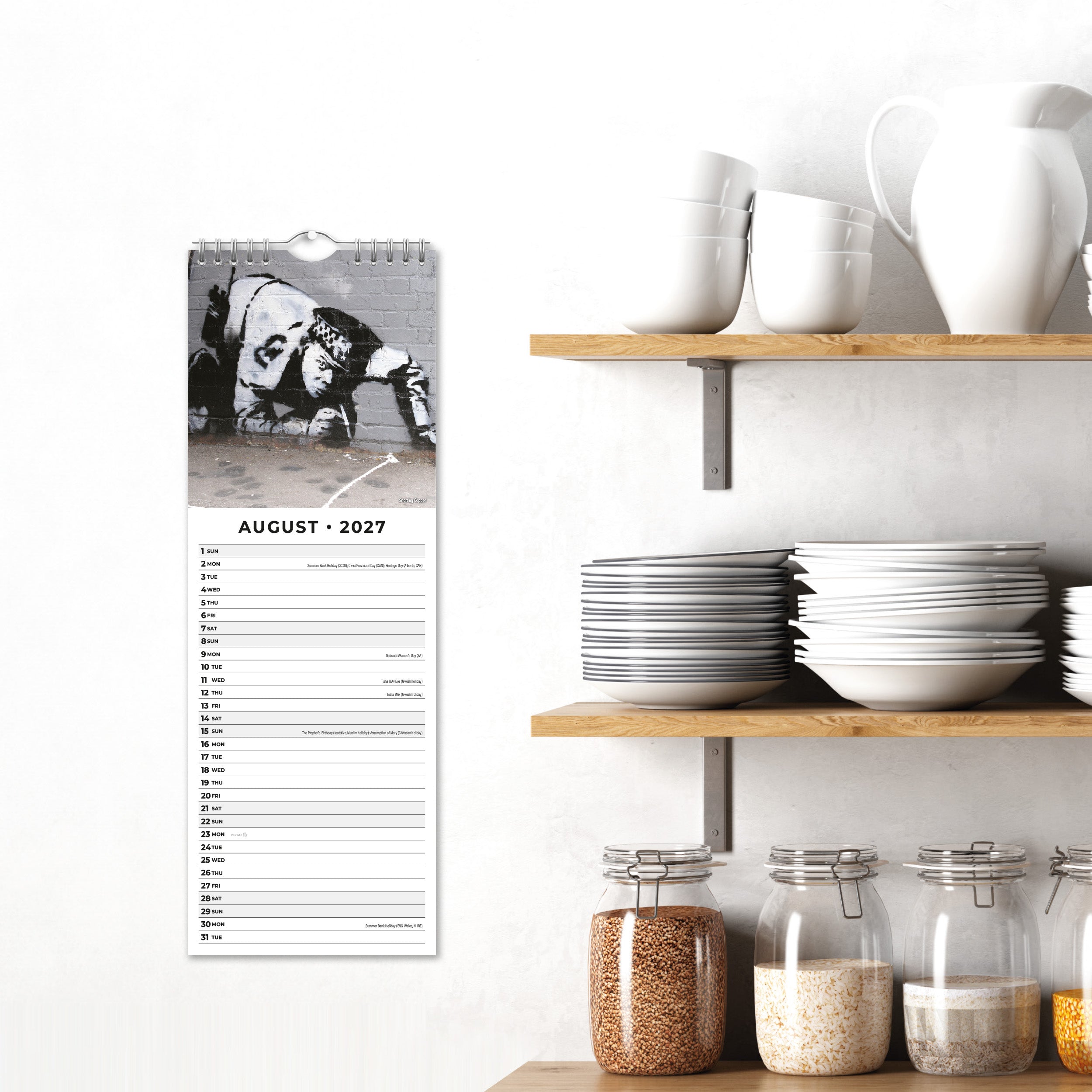 2027 Banksy - Slim Wall Calendar