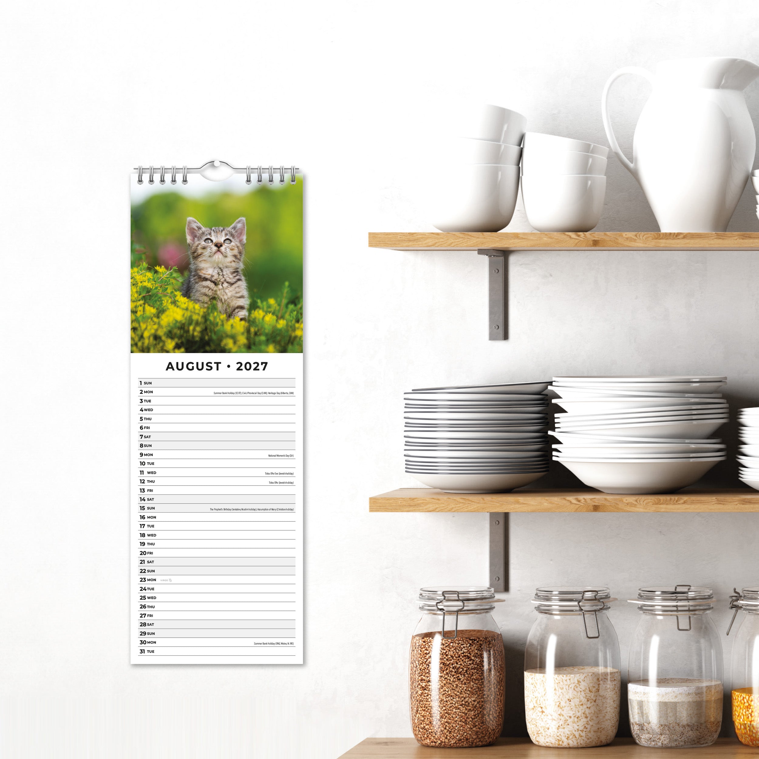 2027 Cute Kittens - Slim Wall Calendar
