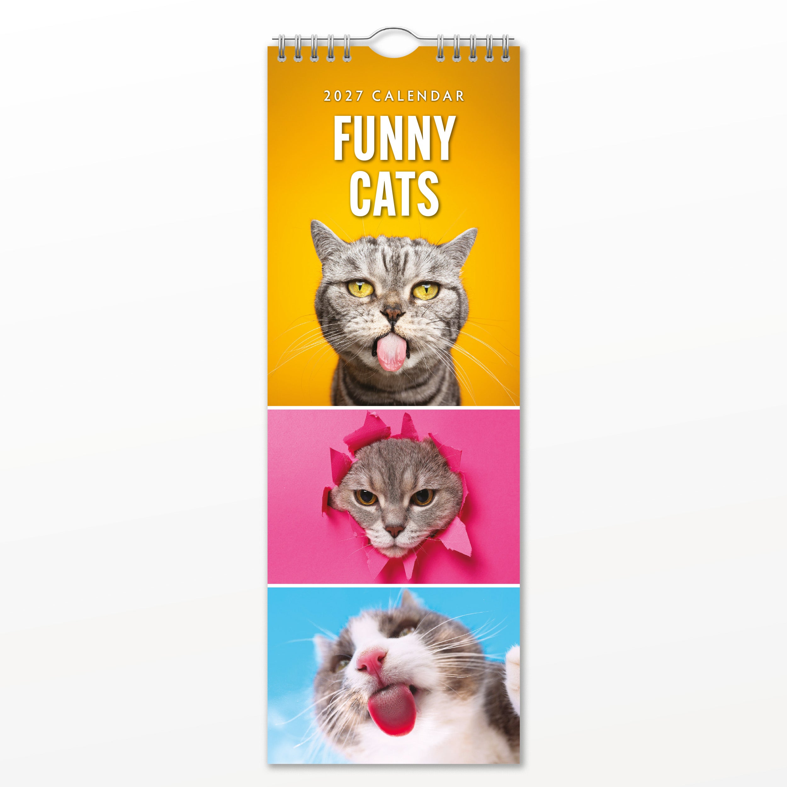 2027 Funny Cats - Slim Wall Calendar
