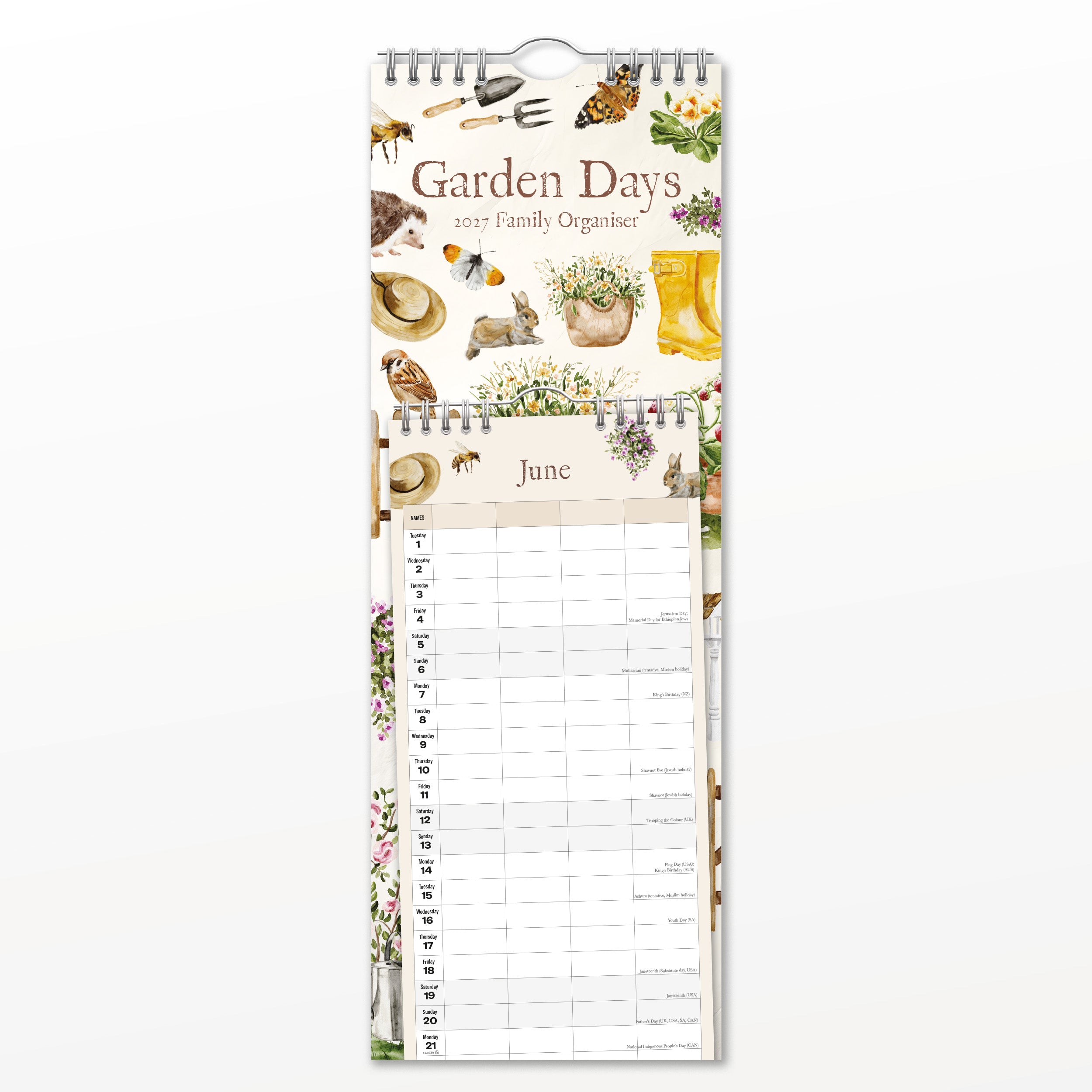 2027 Garden Days - Slim Wall Calendar