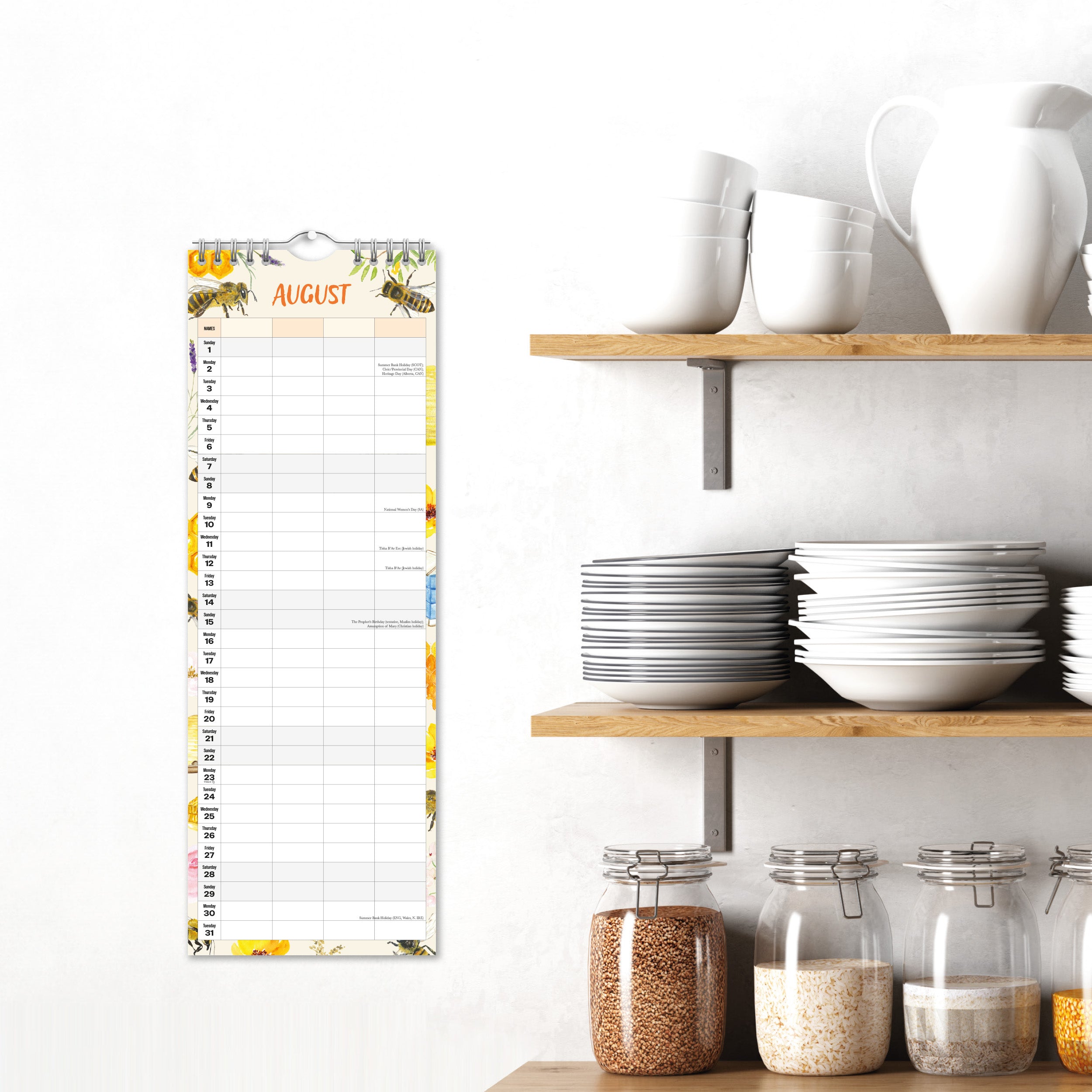 2027 Honey Bees - Slim Wall Calendar