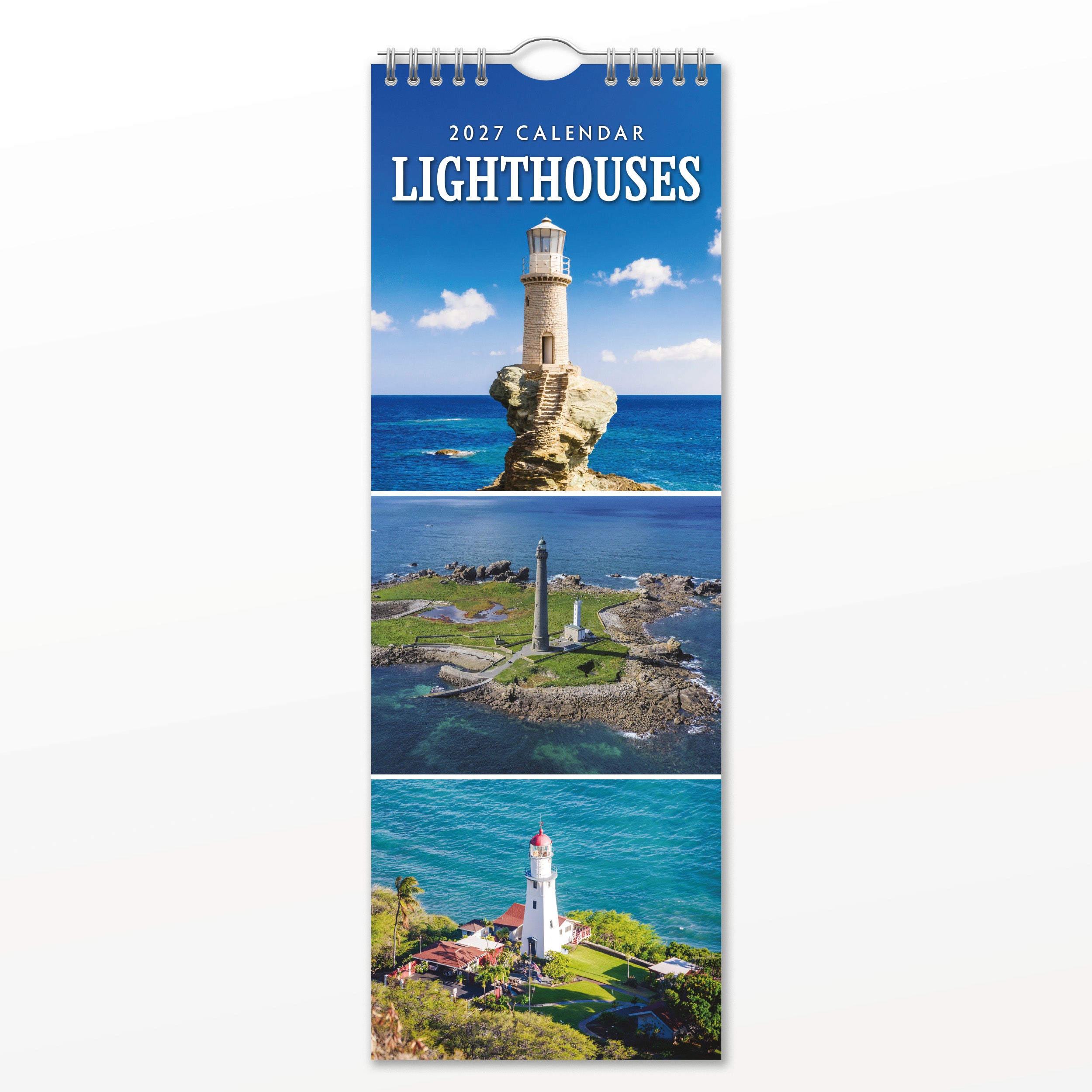 2027 Lighthouses - Slim Wall Calendar