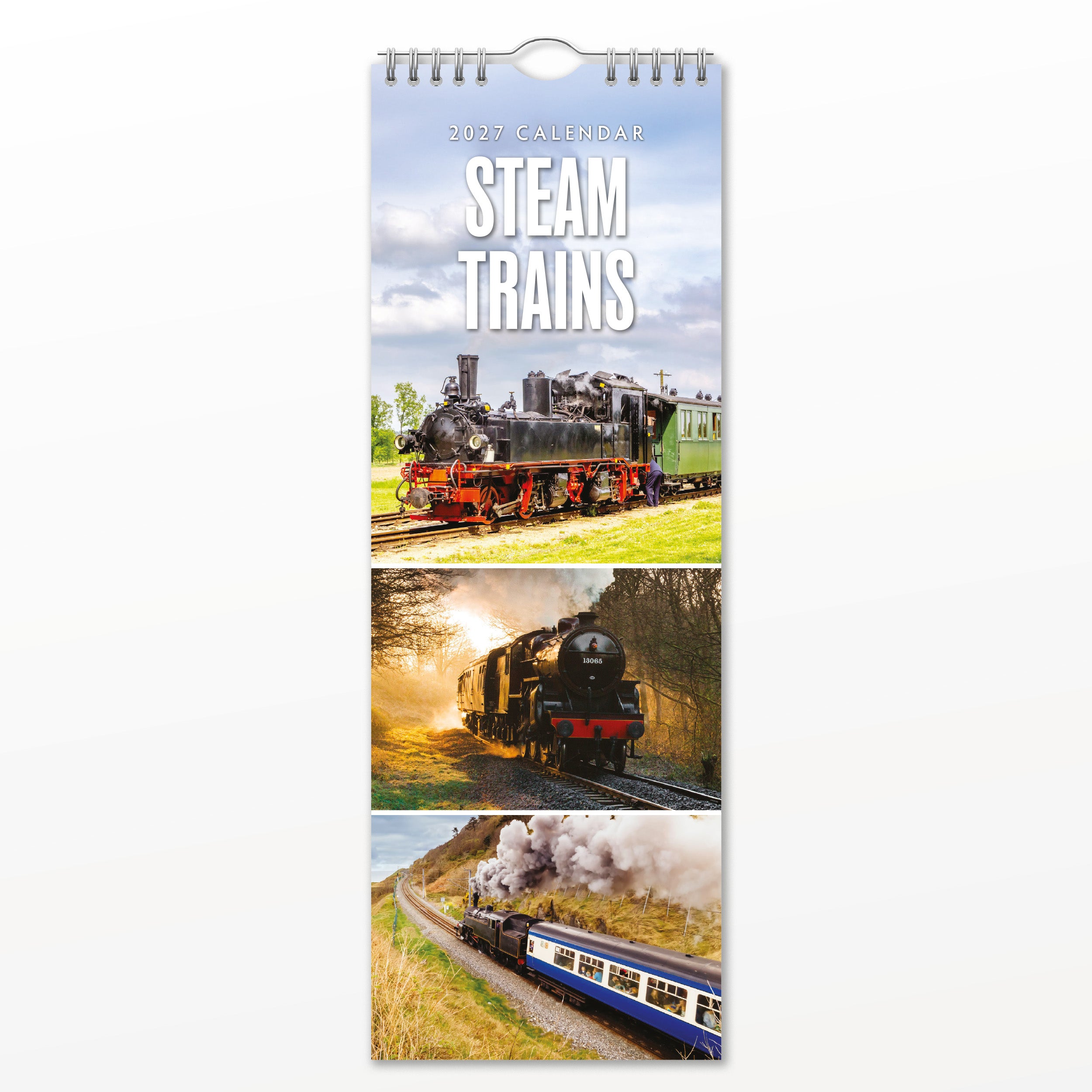 2027 Steam Trains - Slim Wall Calendar