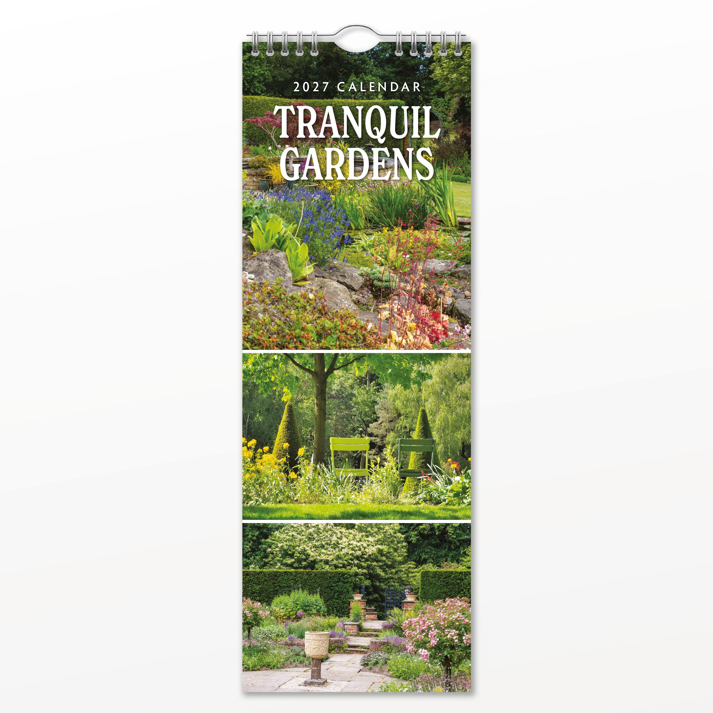 2027 Tranquil Gardens - Slim Wall Calendar