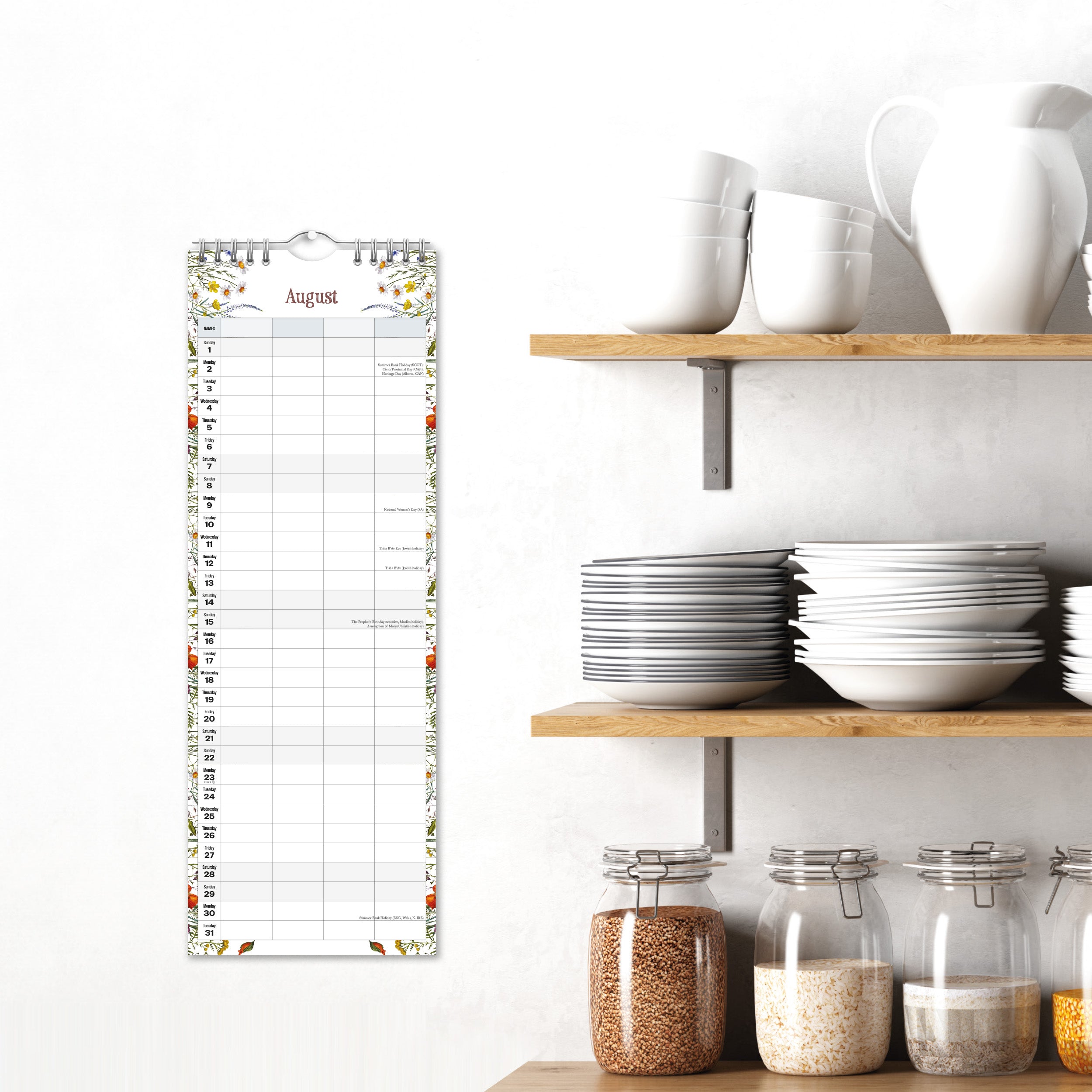 2027 Wildflowers - Slim Wall Calendar