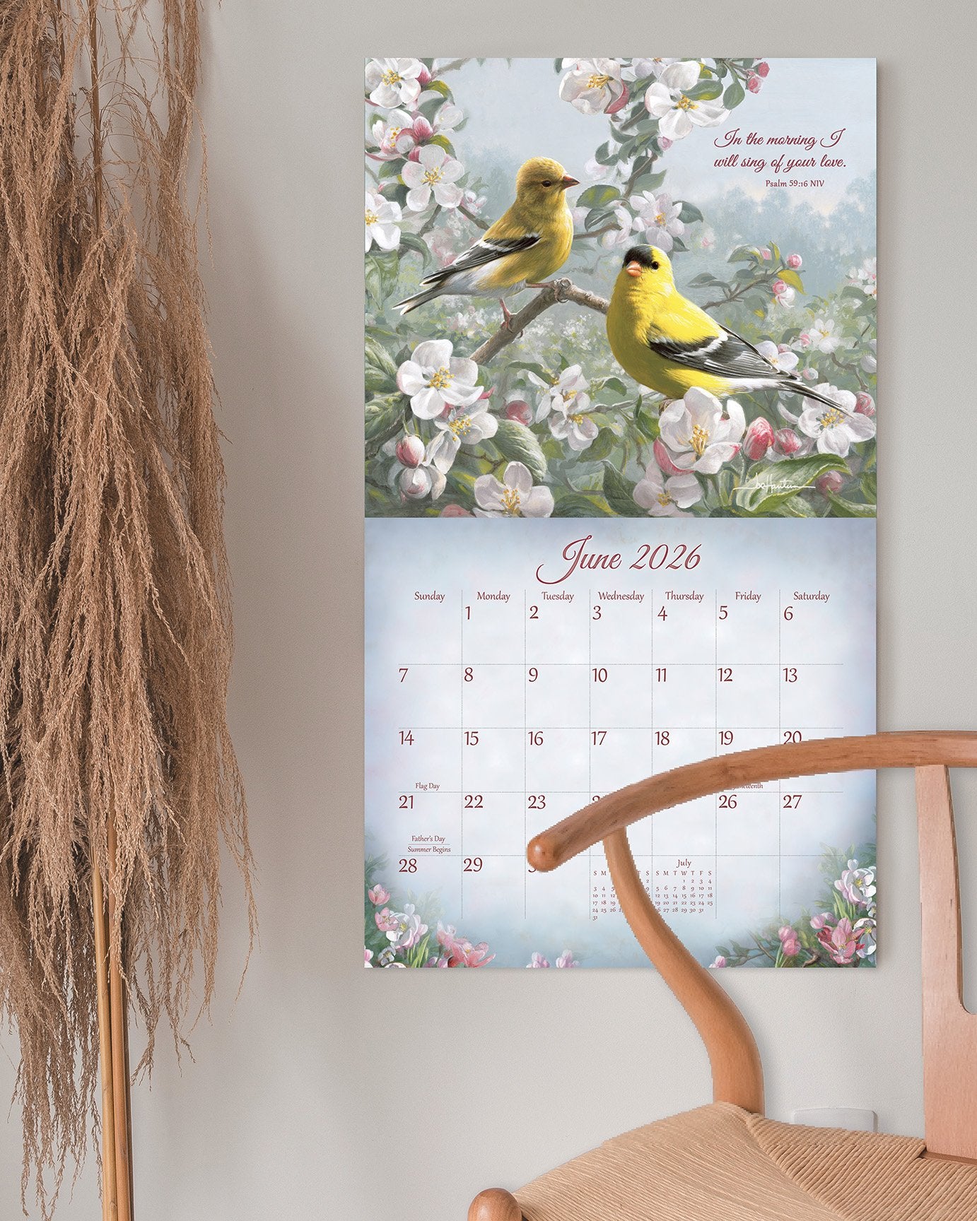 2026 Legacy Songbirds Of Faith - Scripture - Deluxe Wall Calendar