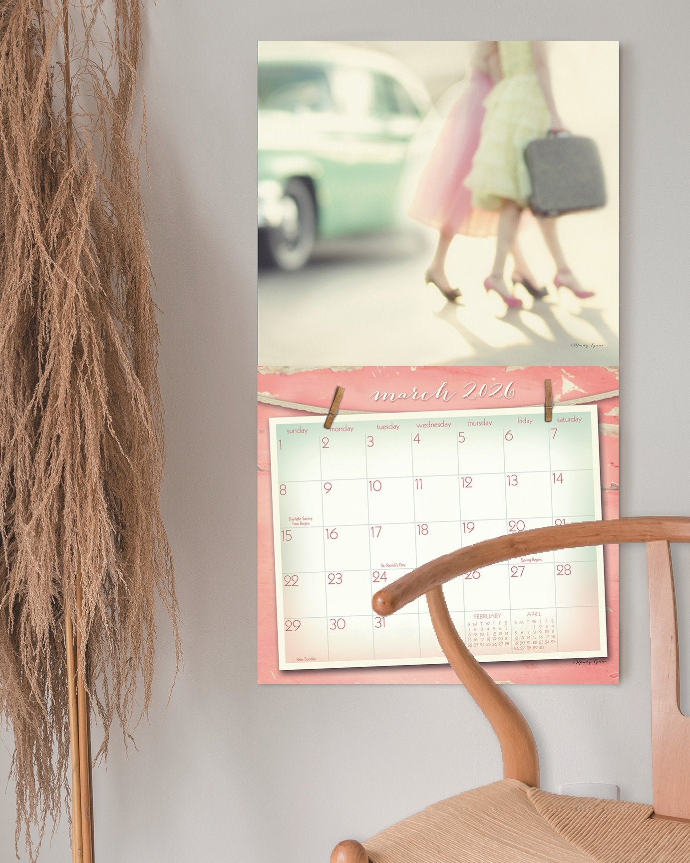 2026 Legacy Vintage Pink - Deluxe Wall Calendar