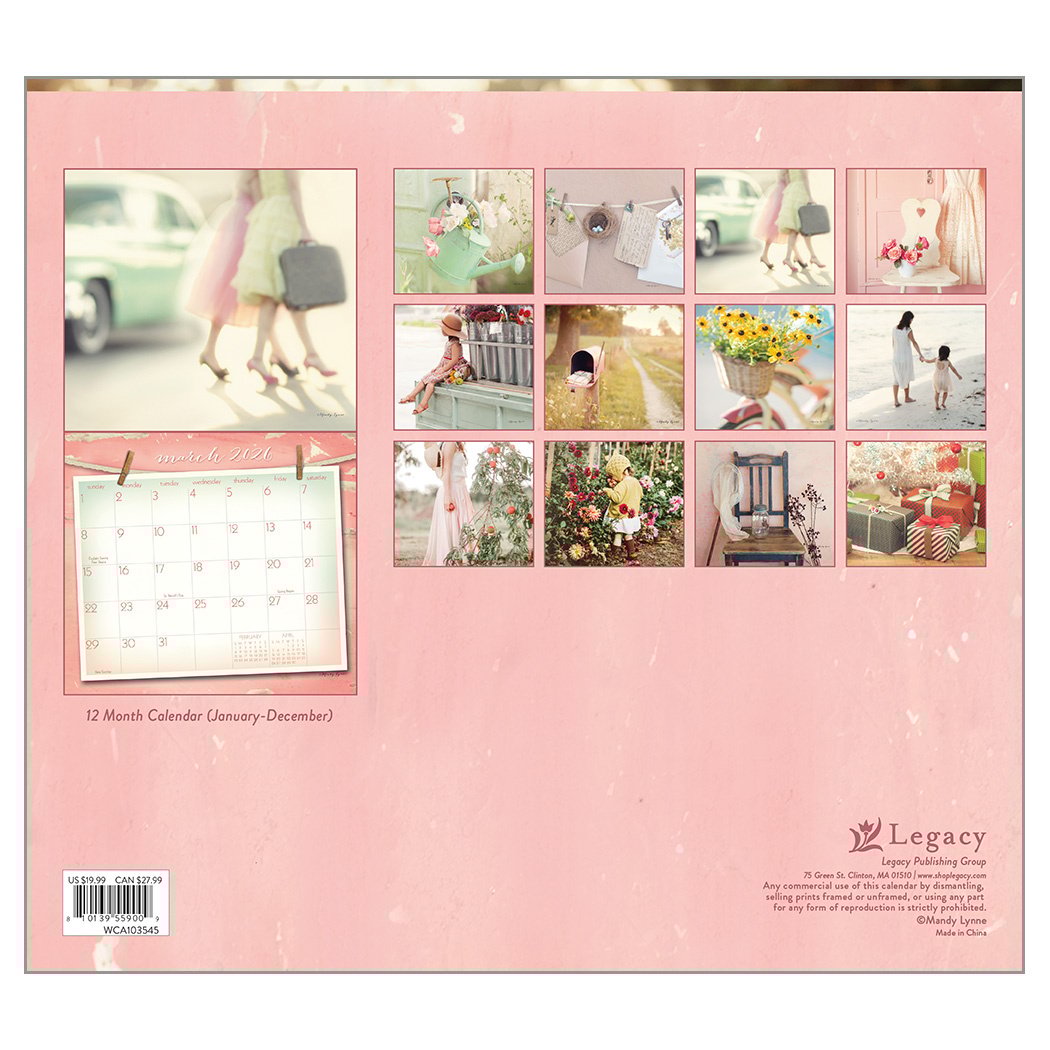 2026 Legacy Vintage Pink - Deluxe Wall Calendar