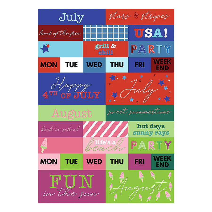 Seasonal Monthly Planner Sticker Pack - Calendar Accessories