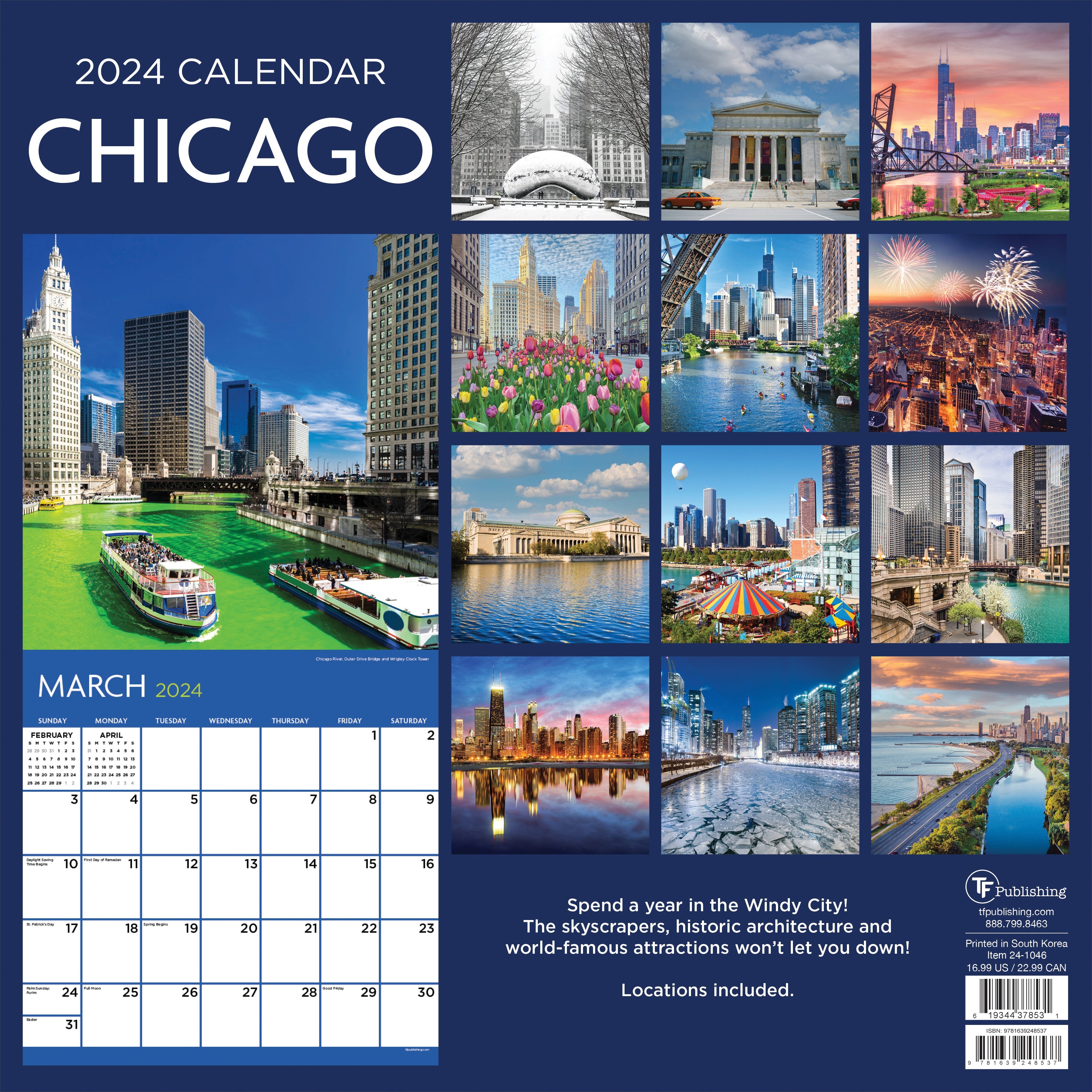 2024 Chicago - Square Wall Calendar