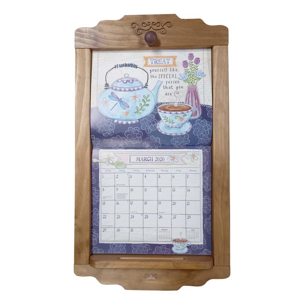 Flip Frame Wood Stained LANG & LEGACY Calendar Frame Calendar Frame Gwen St Designs