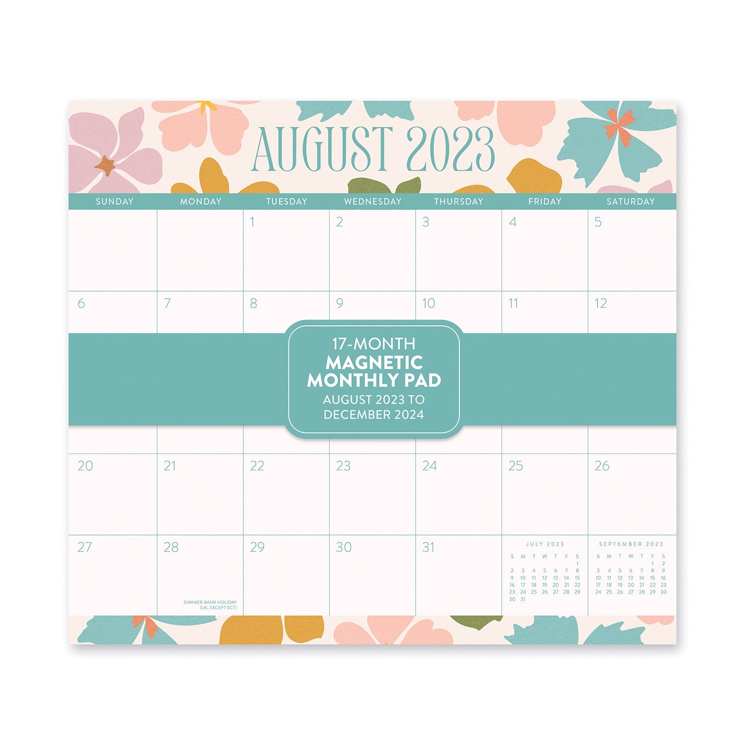 Family Wall Calendar 2023-2024 - Floral, Large Magnetic Monthly Calendar  for Fri