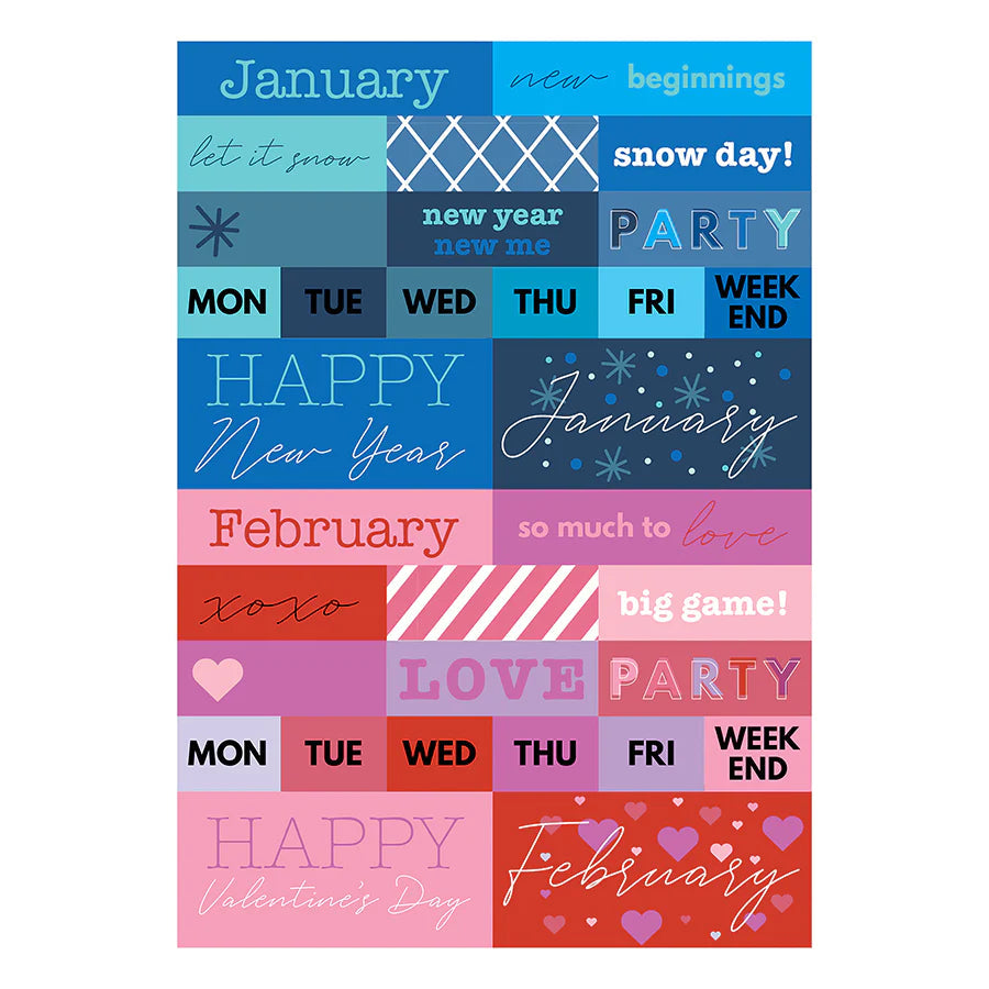 Seasonal Monthly Planner Sticker Pack - Calendar Accessories