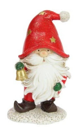Santa Claus Holding Bell (13 cm) - Christmas Decoration