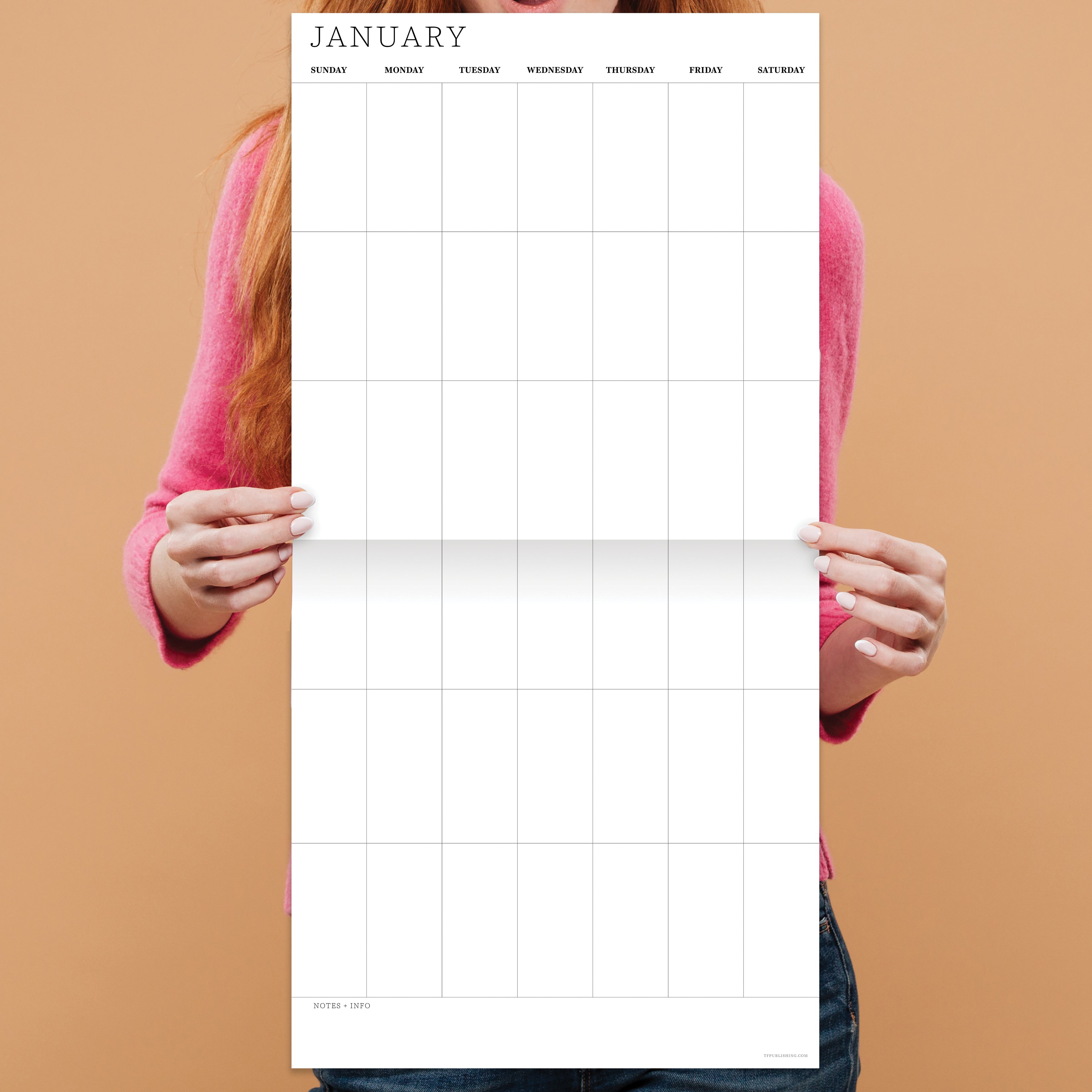 Dry Erase Vertical - Perpetual Undated Wall Calendar