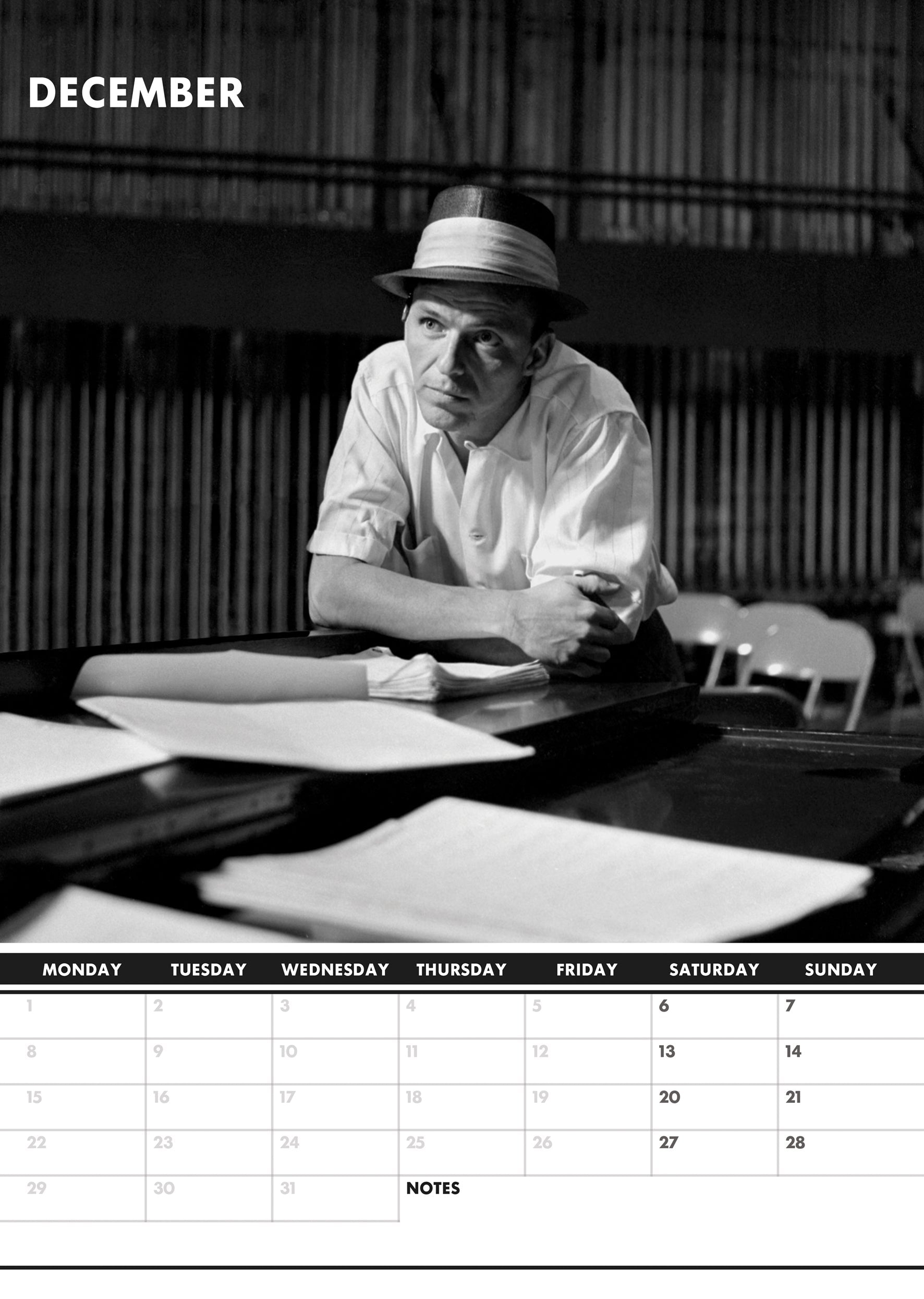 2025 Frank Sinatra - A3 Wall Calendar