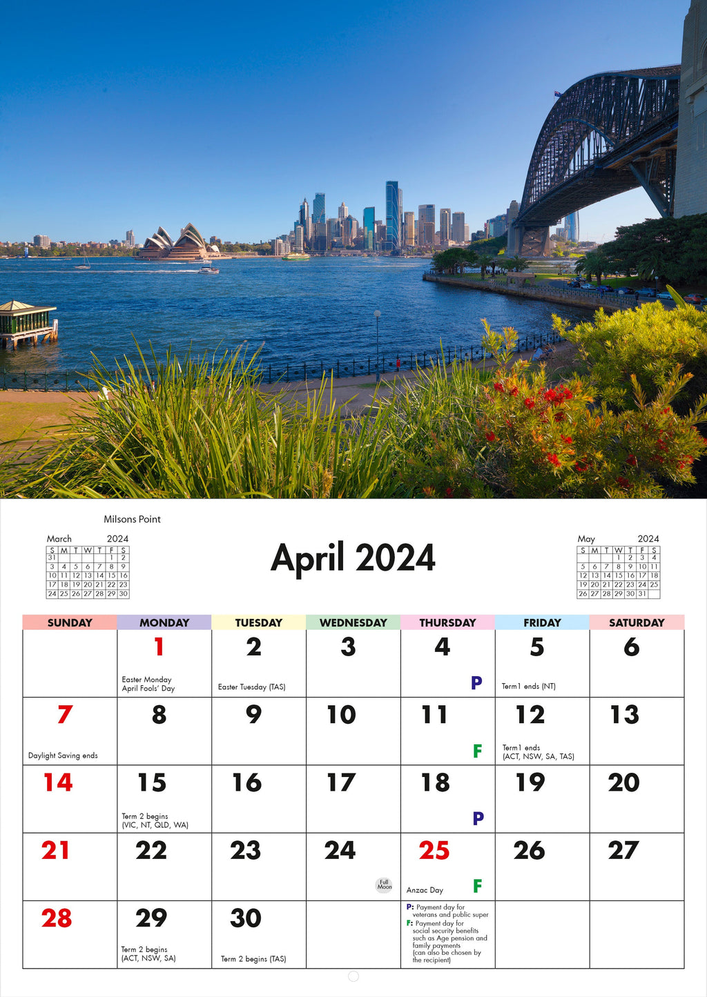 2024 Sydney In Focus Horizontal Wall Calendar Australian Calendars