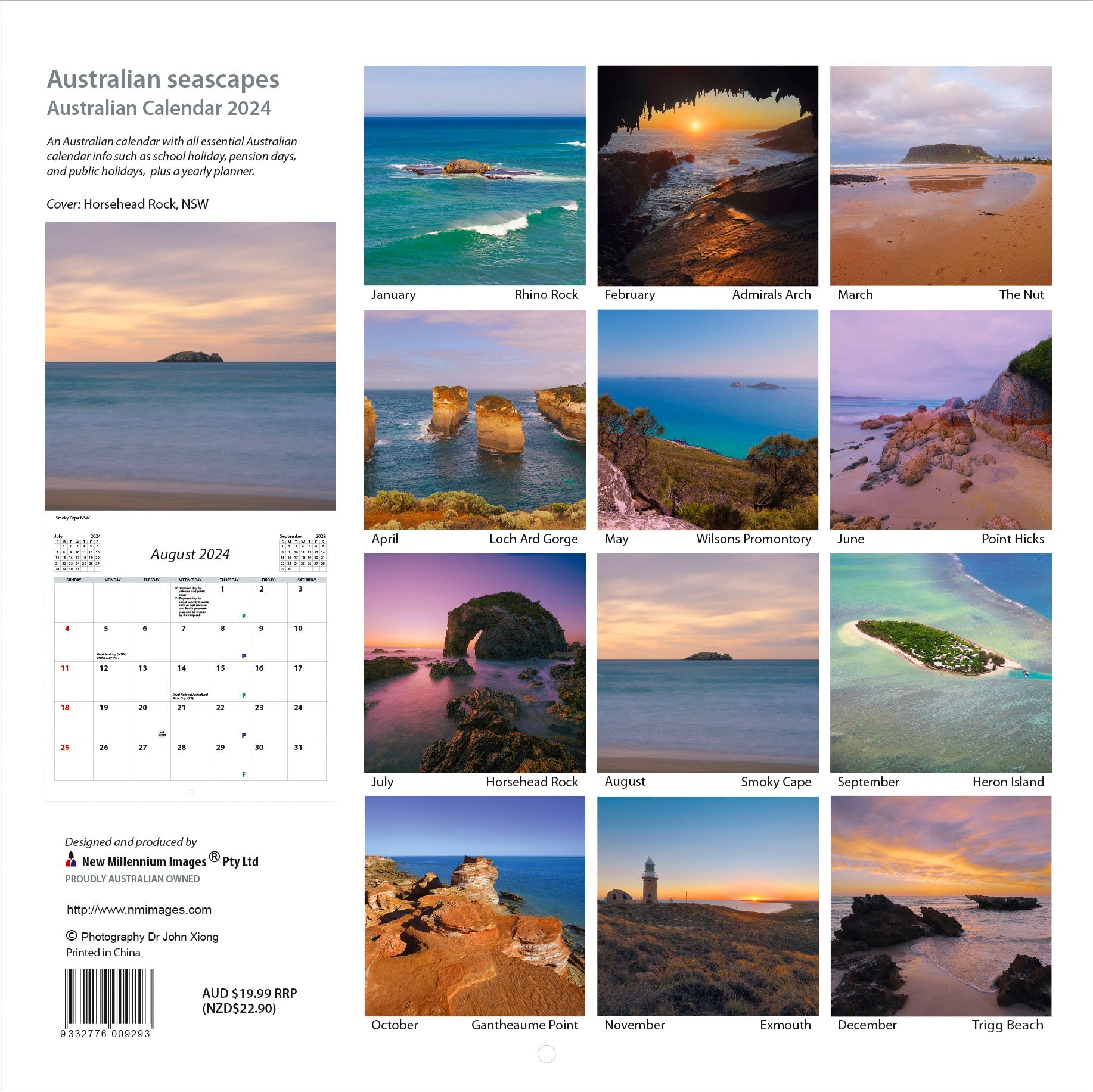 2024 Australian Seascapes - Square Wall Calendar  SOLD OUT