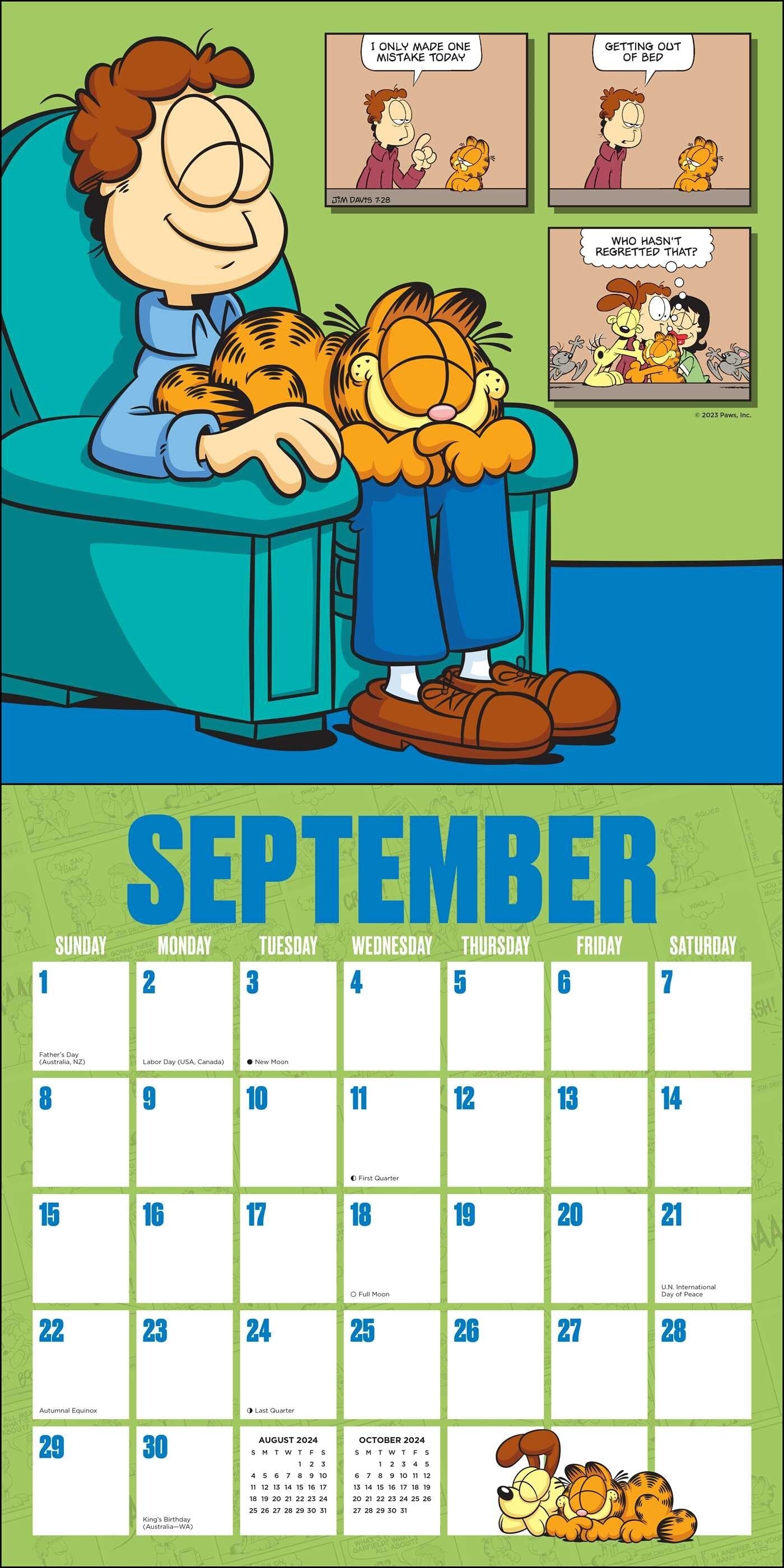 2024 Garfield Calendar Dacie Dorothy