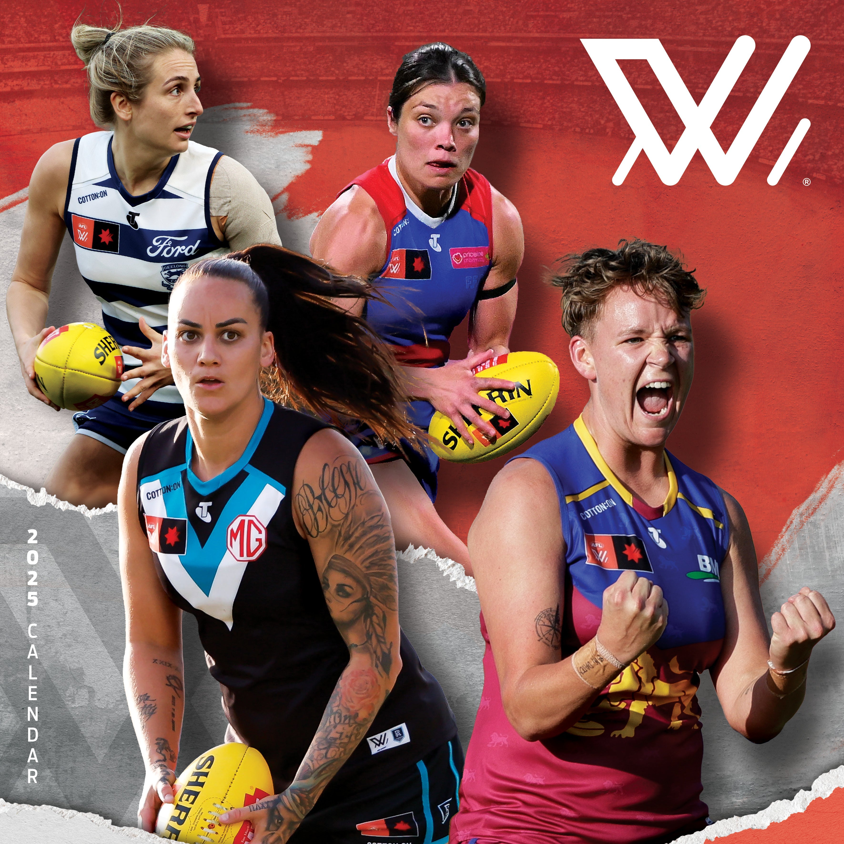 2025 AFL Womens Calendar - Square Wall Calendar