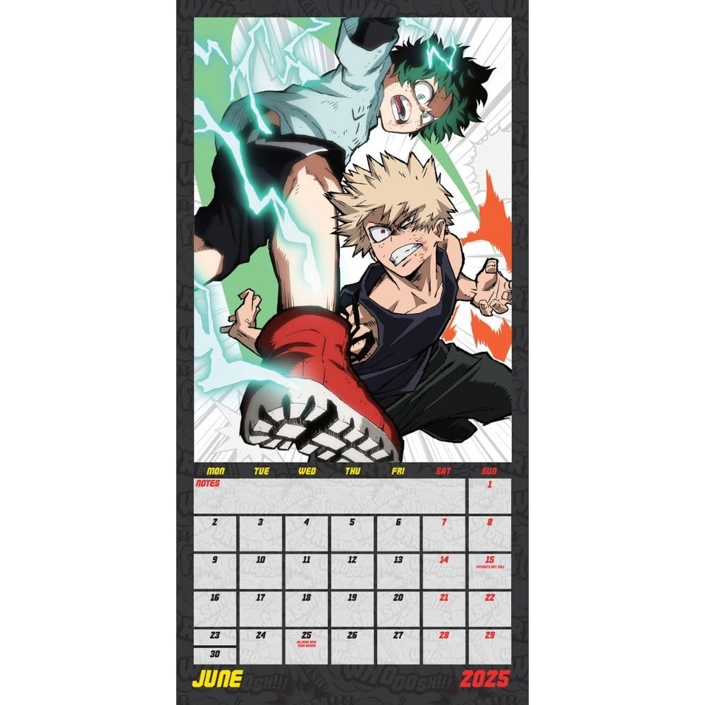 2025 My Hero Academia - Square Wall Calendar