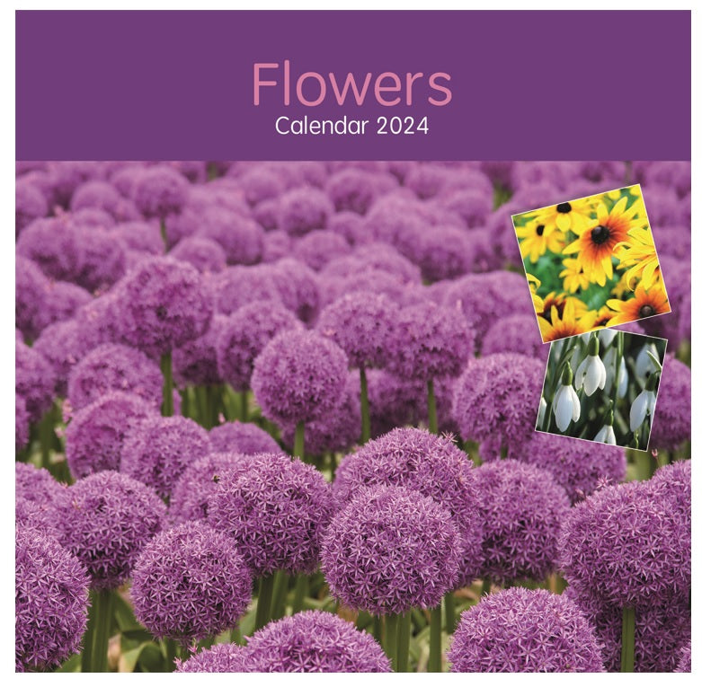 2024 Flowers Square Wall Calendar