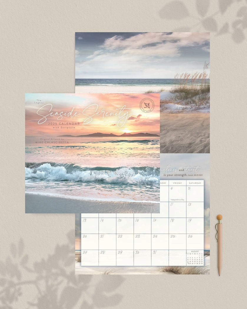 2025 Legacy Seaside Serenity Deluxe Wall Calendar