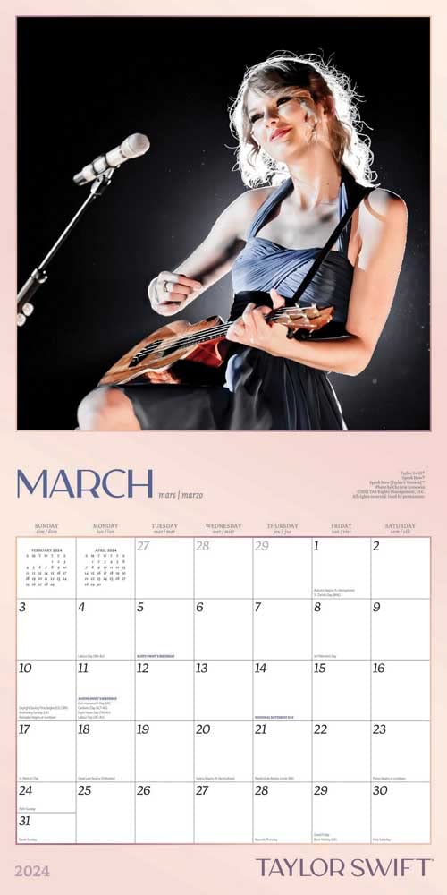 2024 Taylor Swift Square Wall Calendar