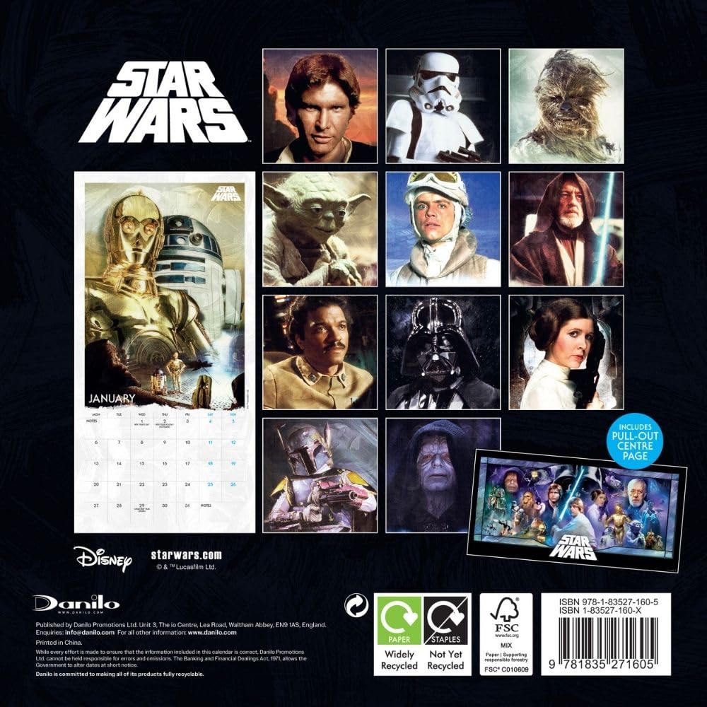 2025 Star Wars Classic - Mini Wall Calendar