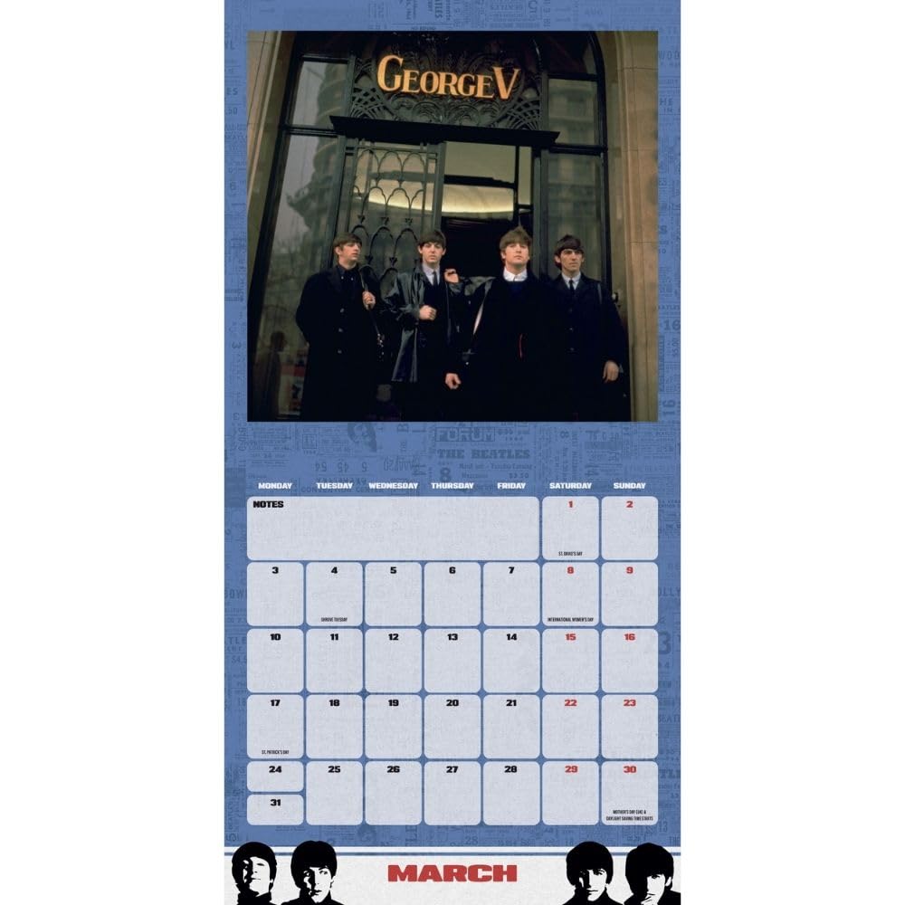 2025 The Beatles Collector's Edition Record Sleeve - Square Wall Calendar