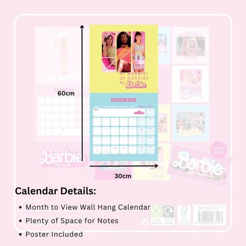 2024 Barbie Movie - Square Wall Calendar  SOLD OUT