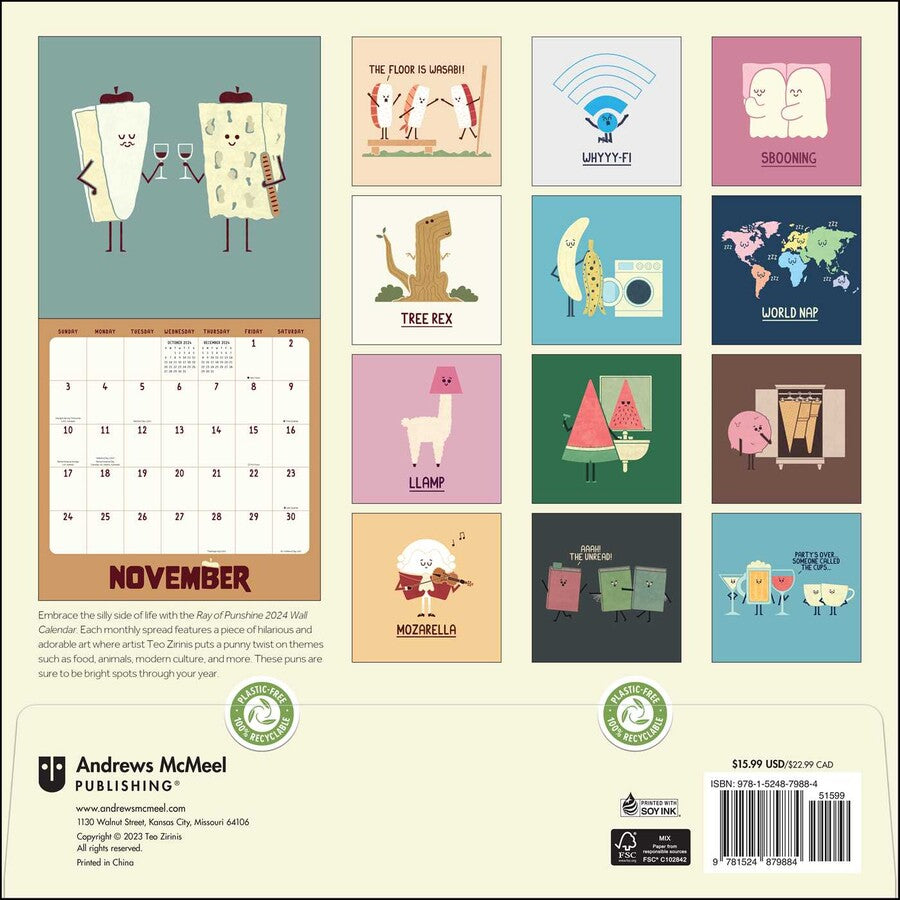 2024 Hands Off My Dinosaur - Square Wall Calendar  SOLD OUT