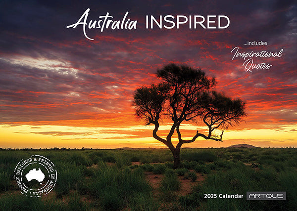 2025 Australia Inspired By Artique - Horizontal Wall Calendar