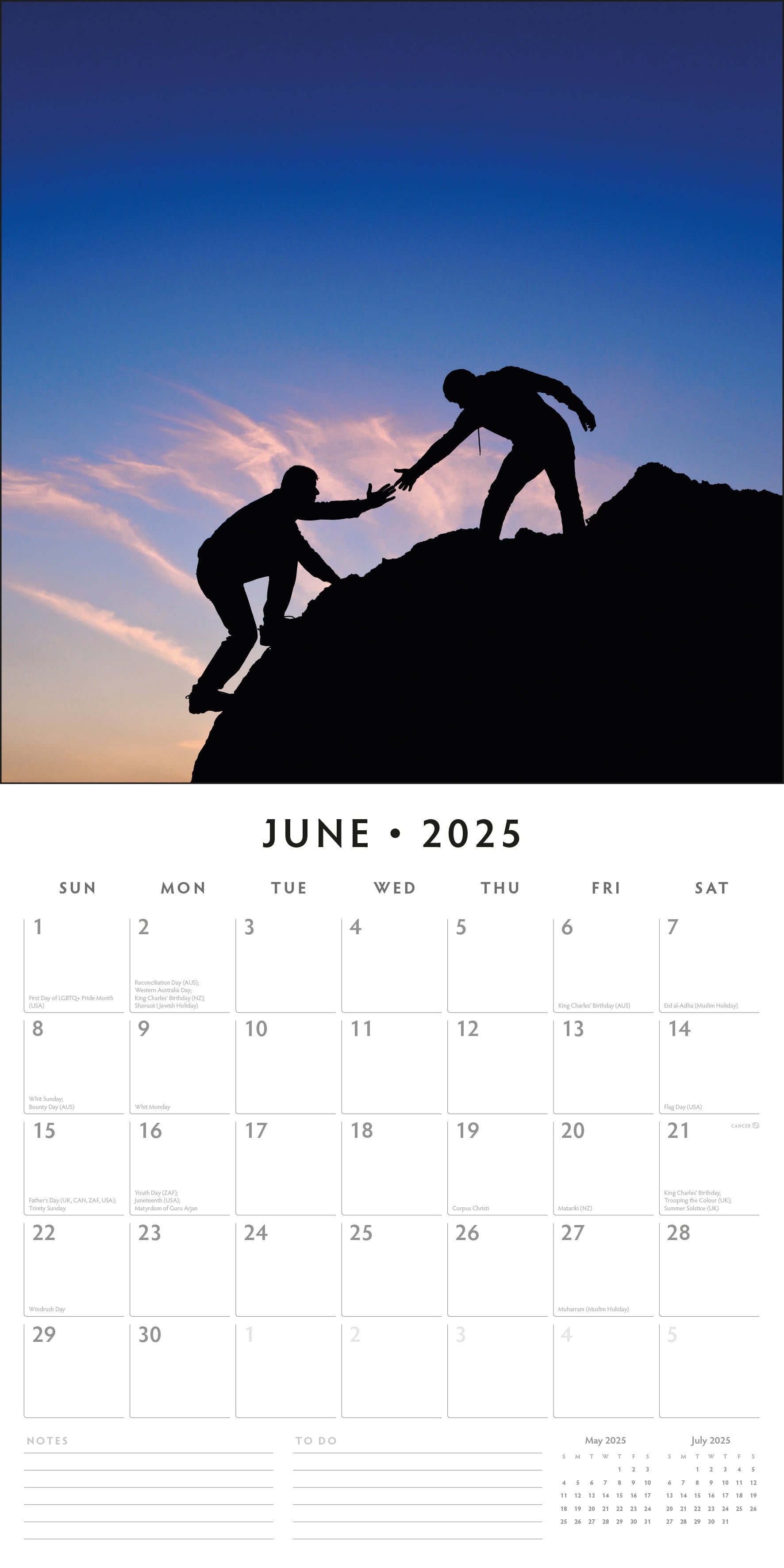 2025 Motivation - Square Wall Calendar