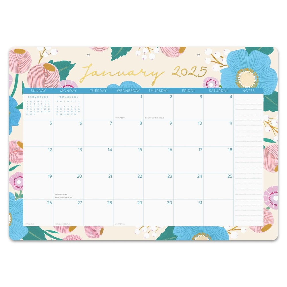 2025 Bella Flora - Decorative Desk Blotter Calendar