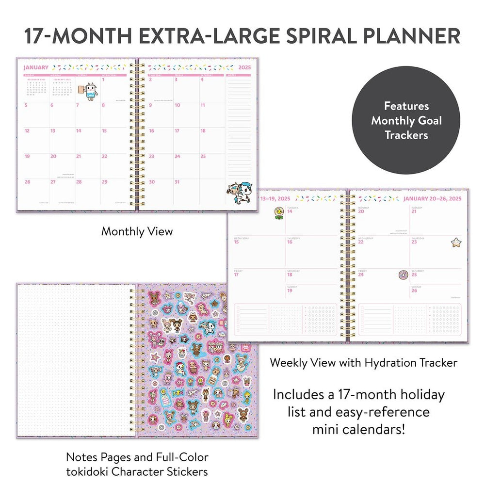 2025 tokidoki Donutella - XL Spiral Weekly & Monthly Diary/Planner